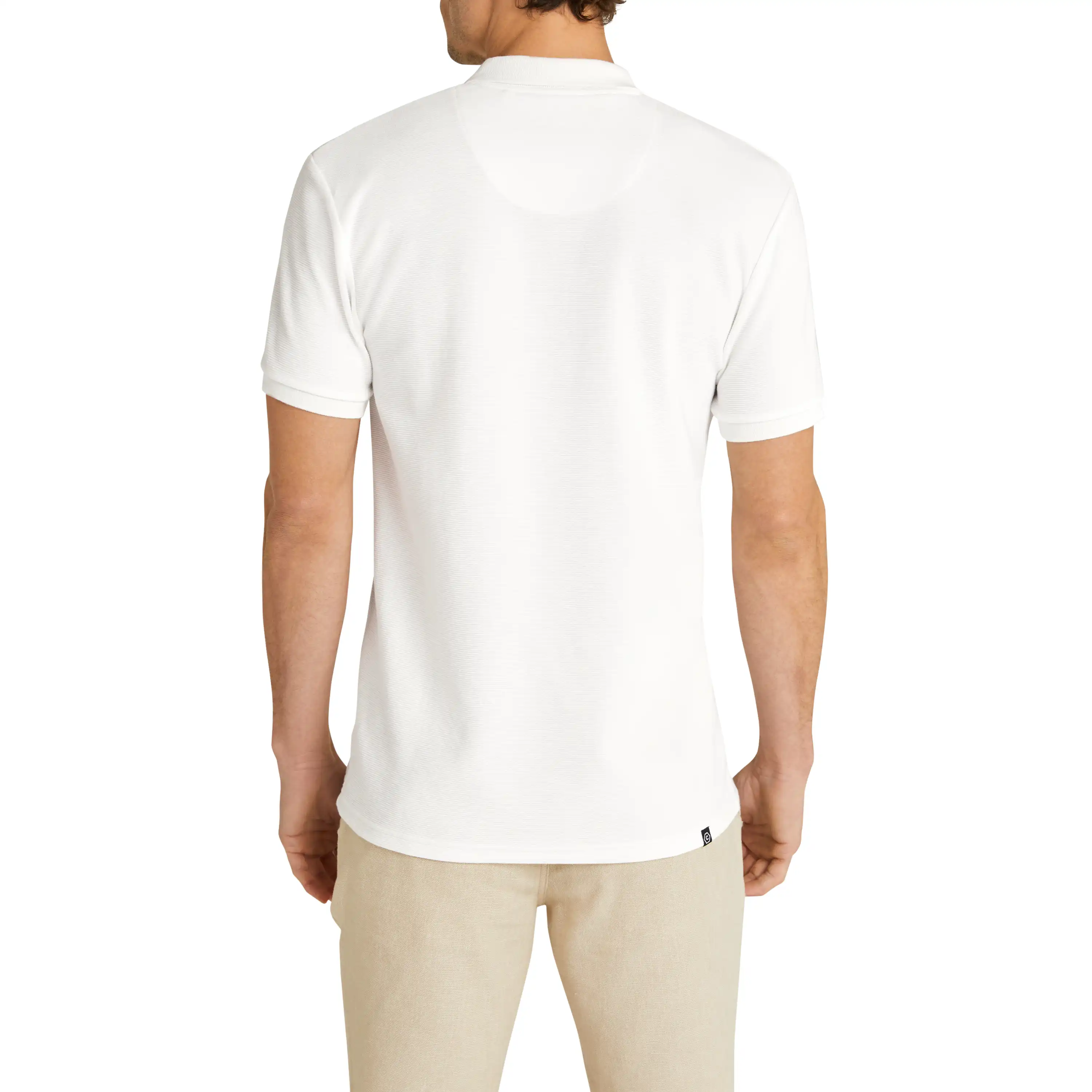 White Hayling Quarter Zip Smart Polo - White