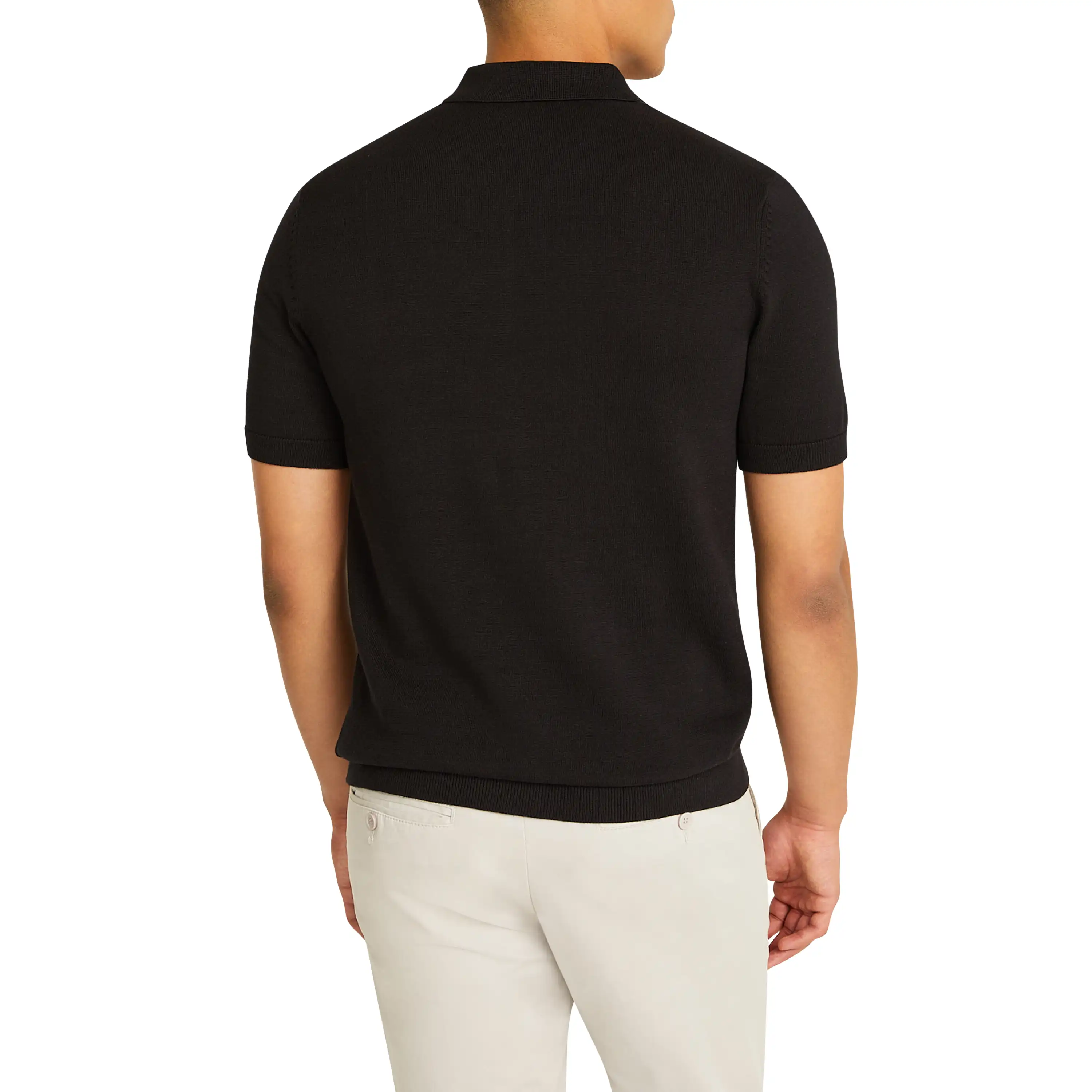Black Brock Knit Polo - Black