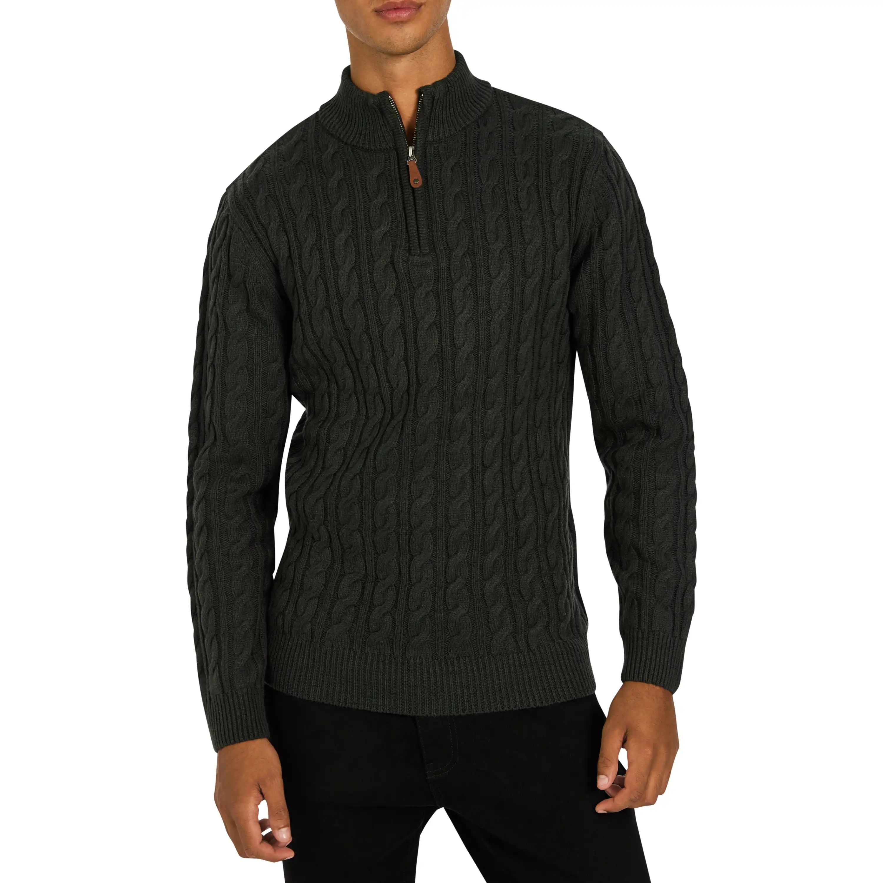 3013-dark-green-montgomery-cable-quarter-zip-knit-dark-green-1.webp
