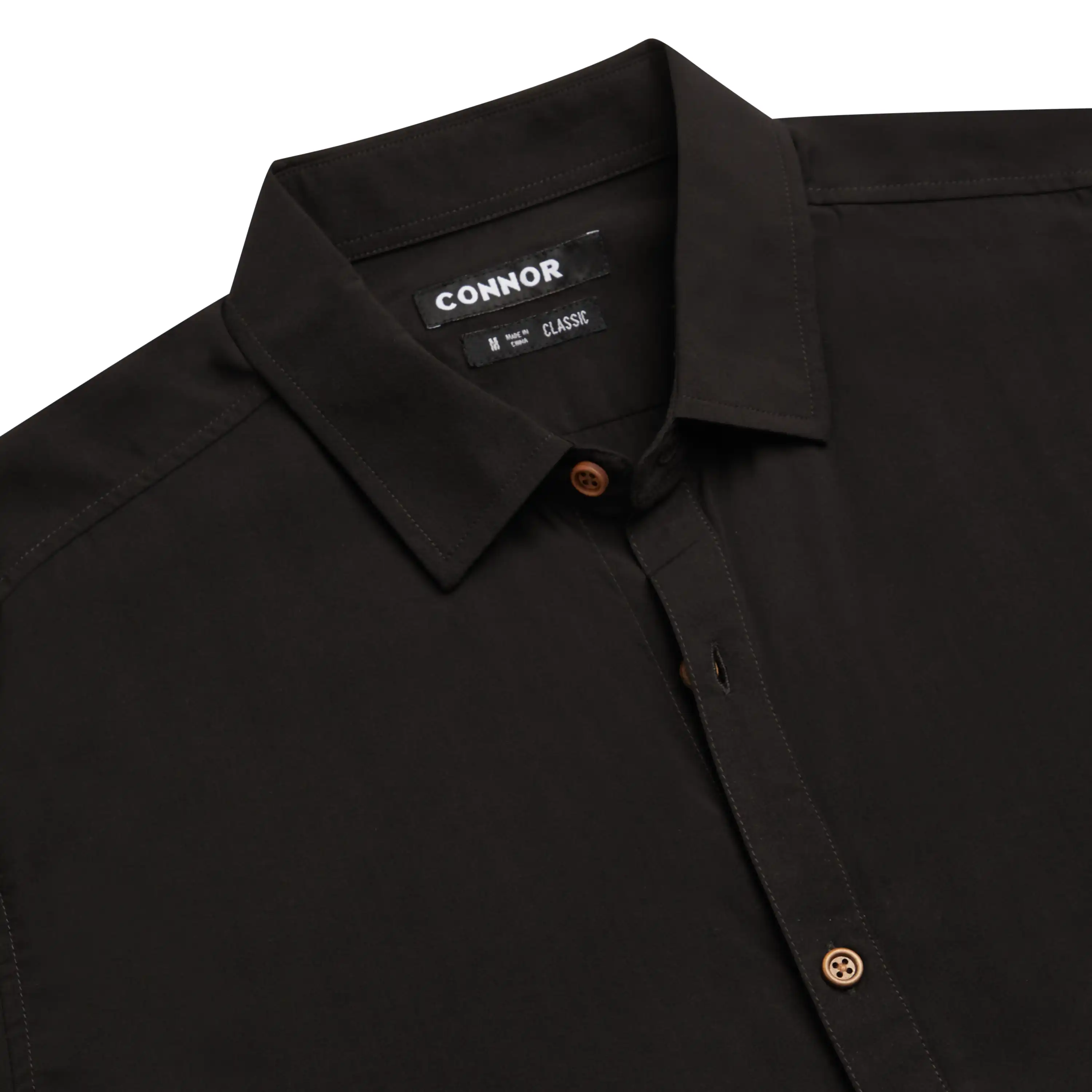 3088-black-dom-viscose-short-sleeve-shirt-black-1.webp