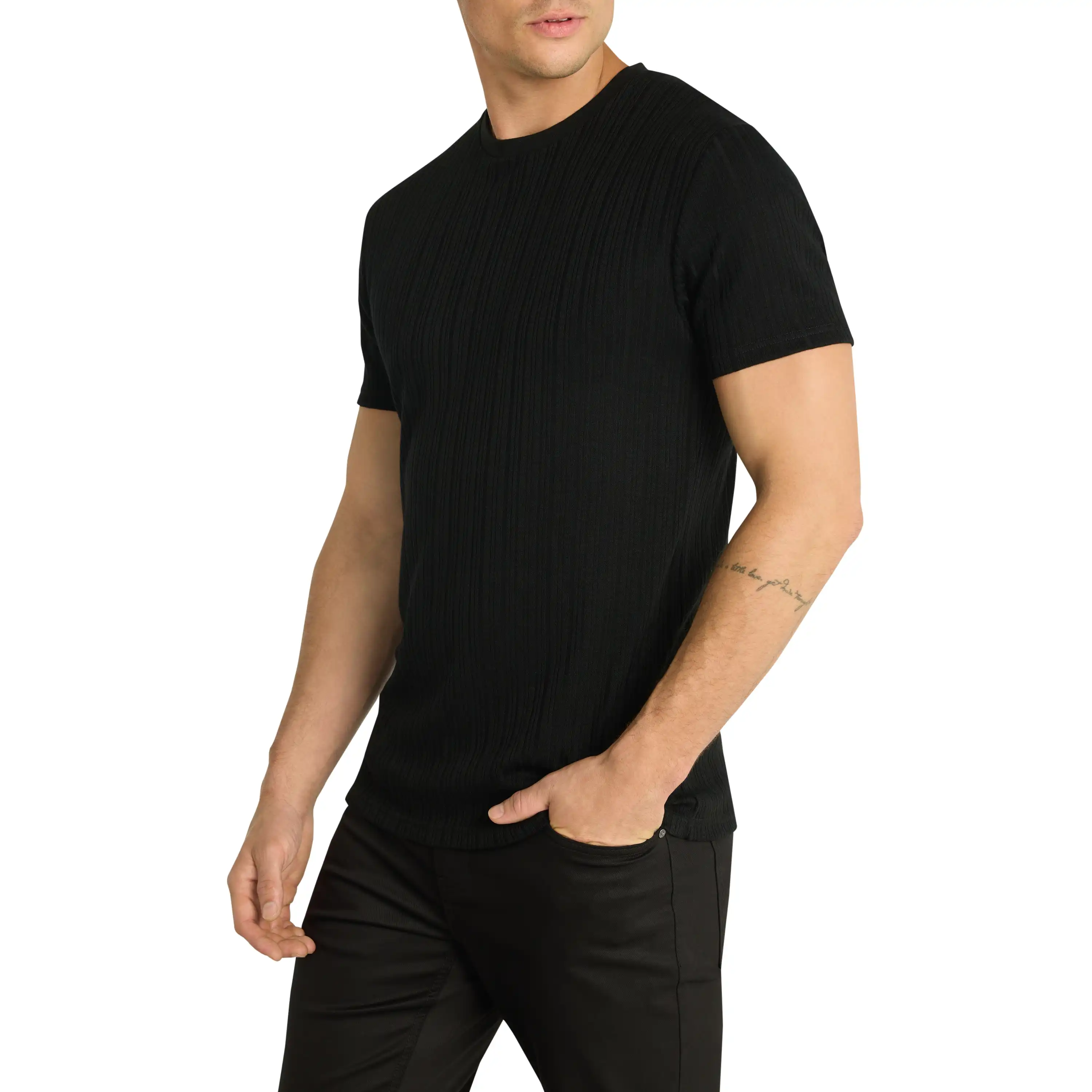 Black Kiefer Crew Neck Tee - Black