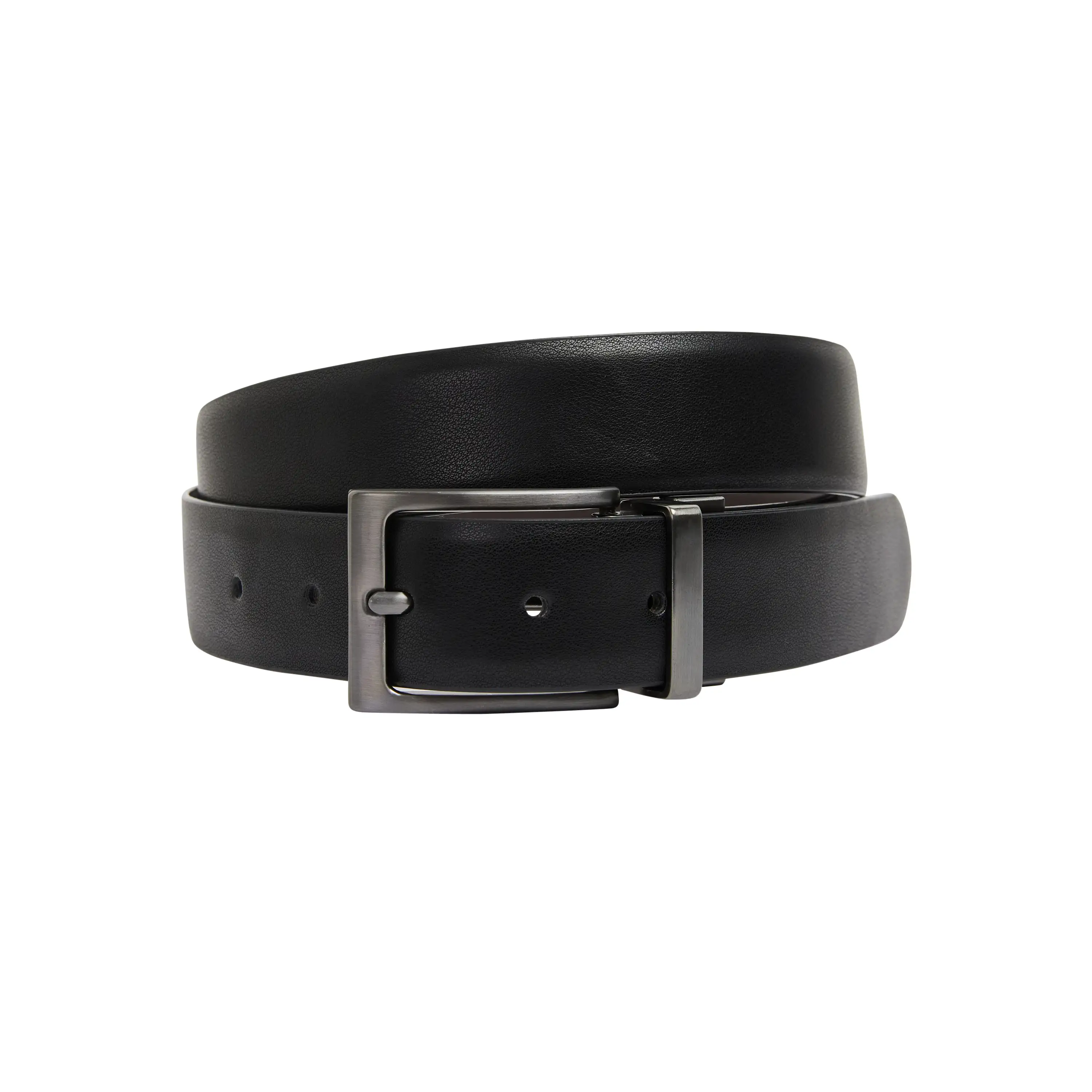 Black / Chocolate Michigan Reversible Belt - Black / Chocolate