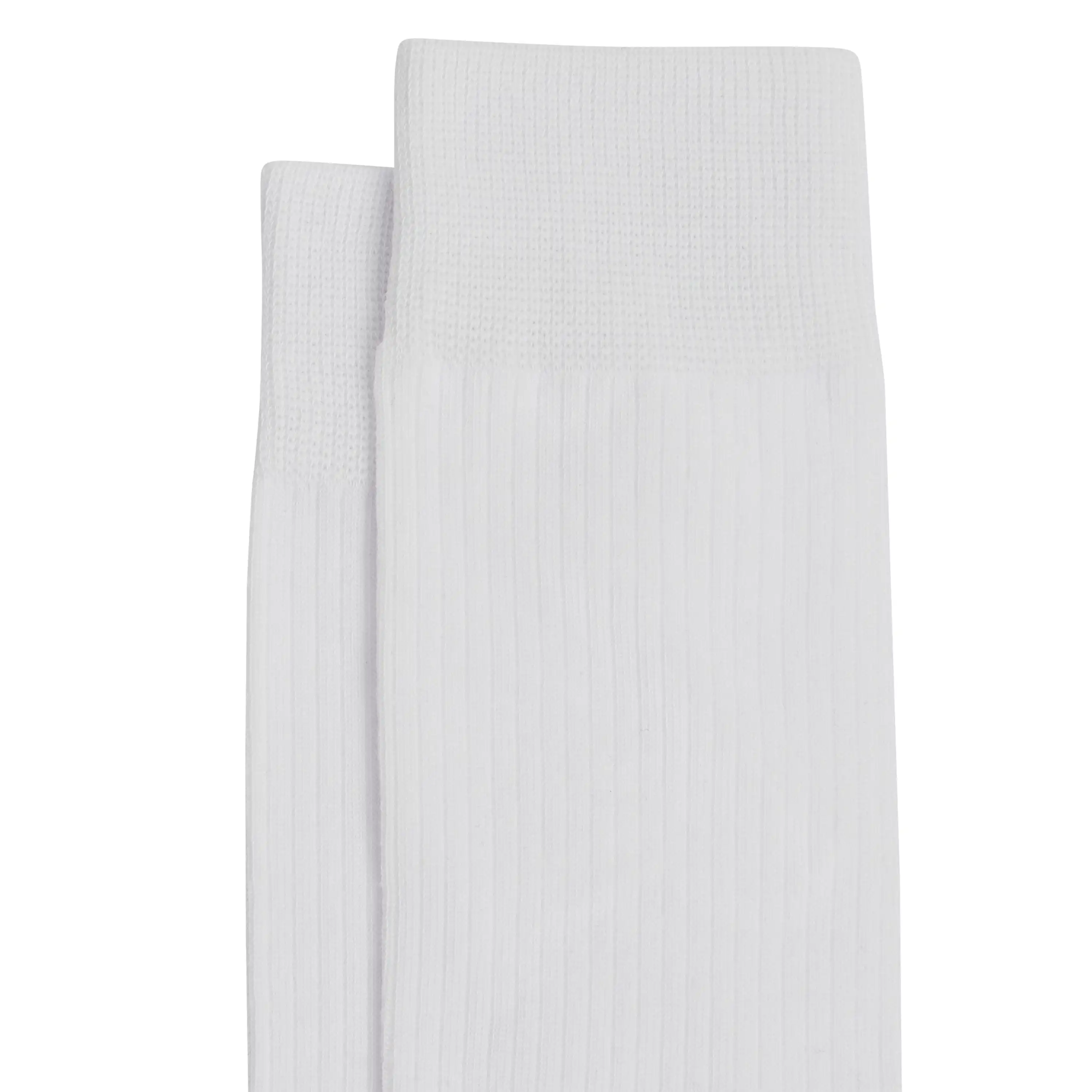 White Rib Sock - White