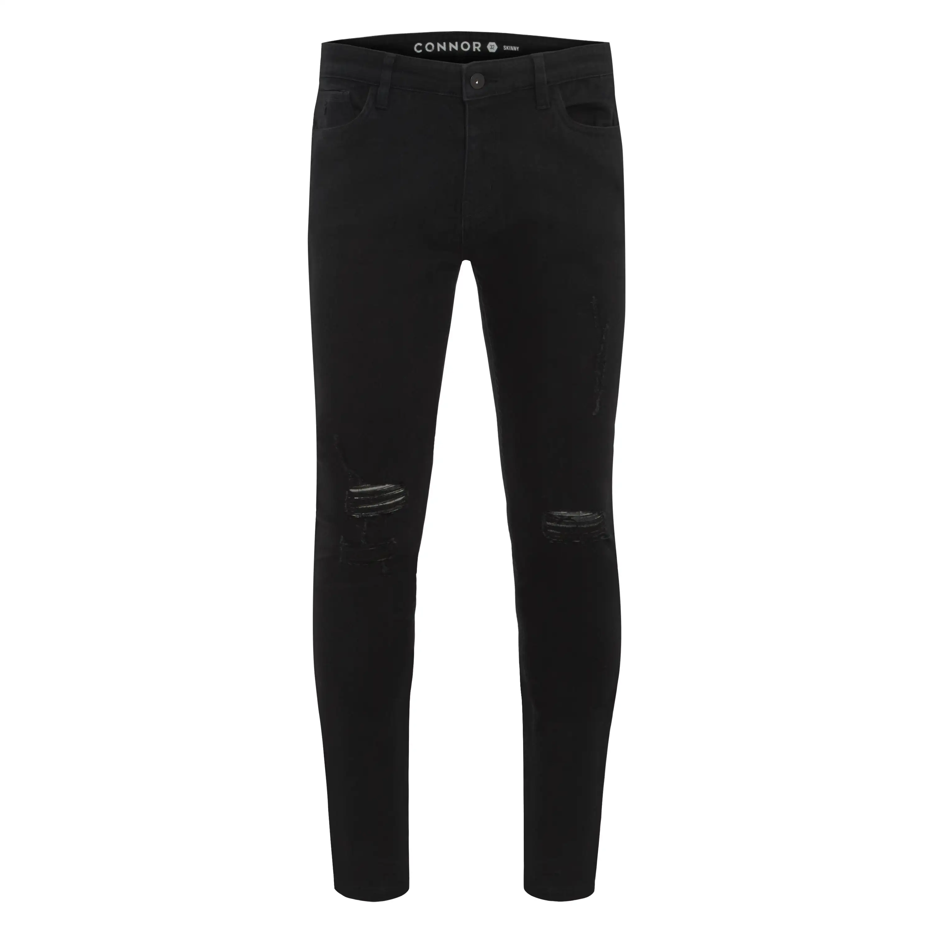 Black Zach Skinny Ripped Jean - Black