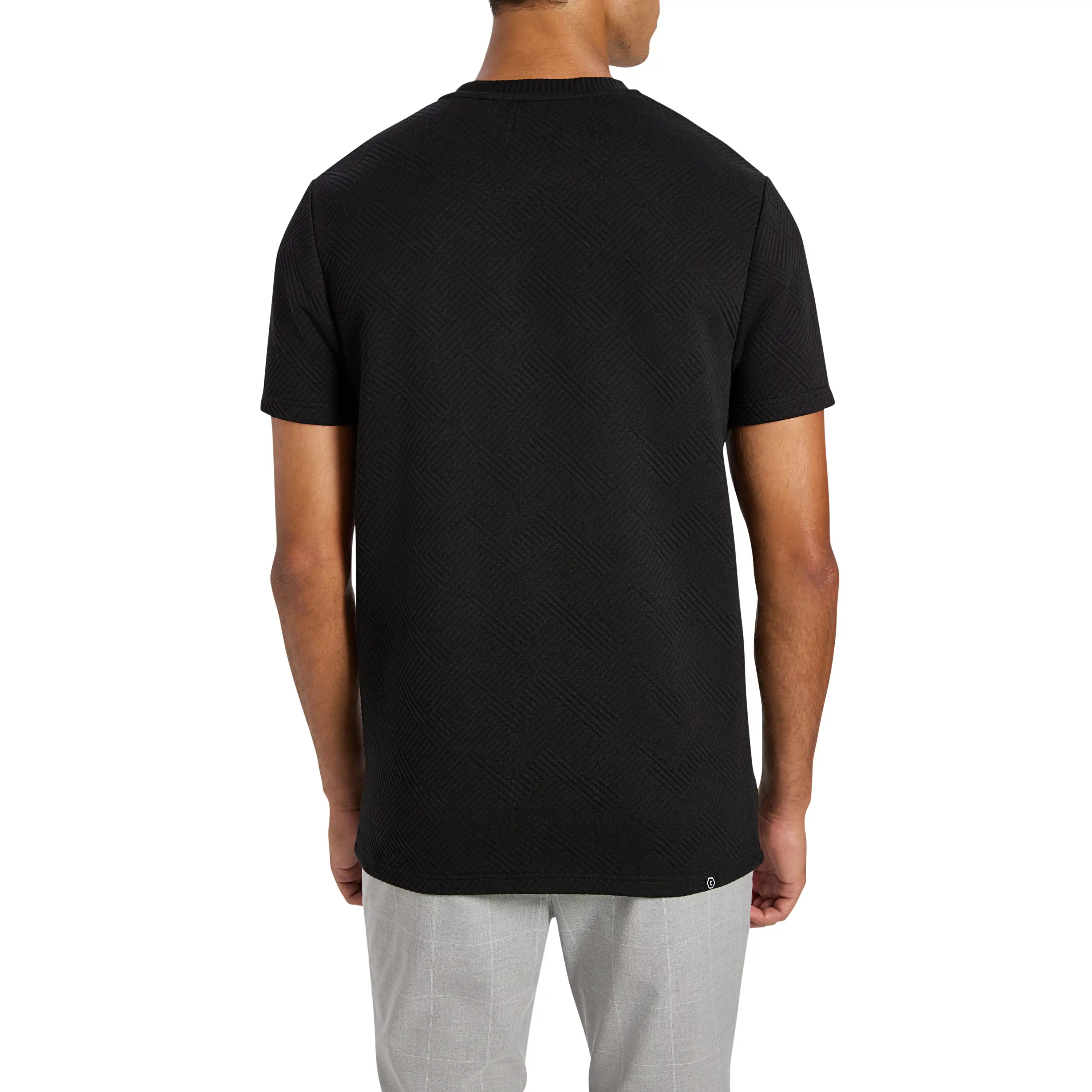 Black Matrix Crew Neck Tee - Black