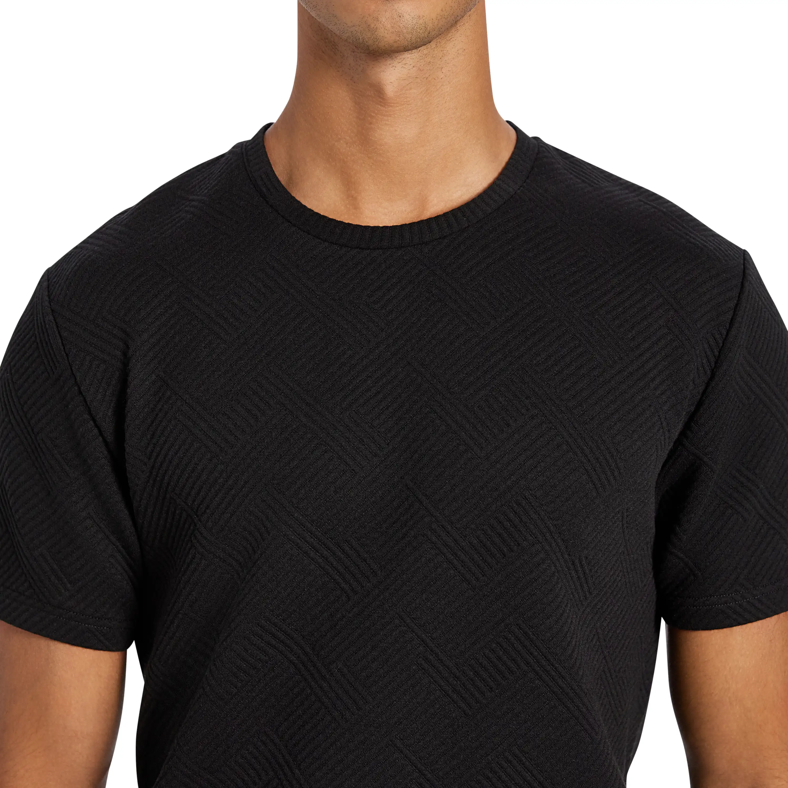 Black Matrix Crew Neck Tee - Black