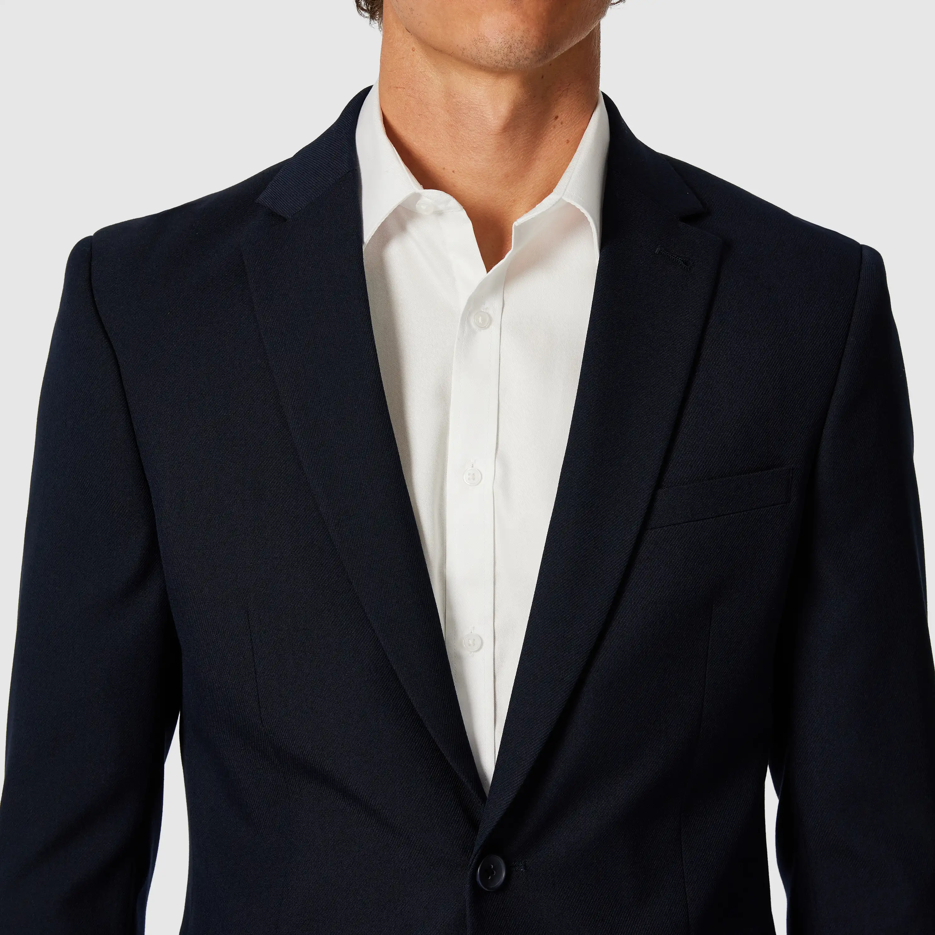 Navy Hexham Slim Twill Stretch Suit