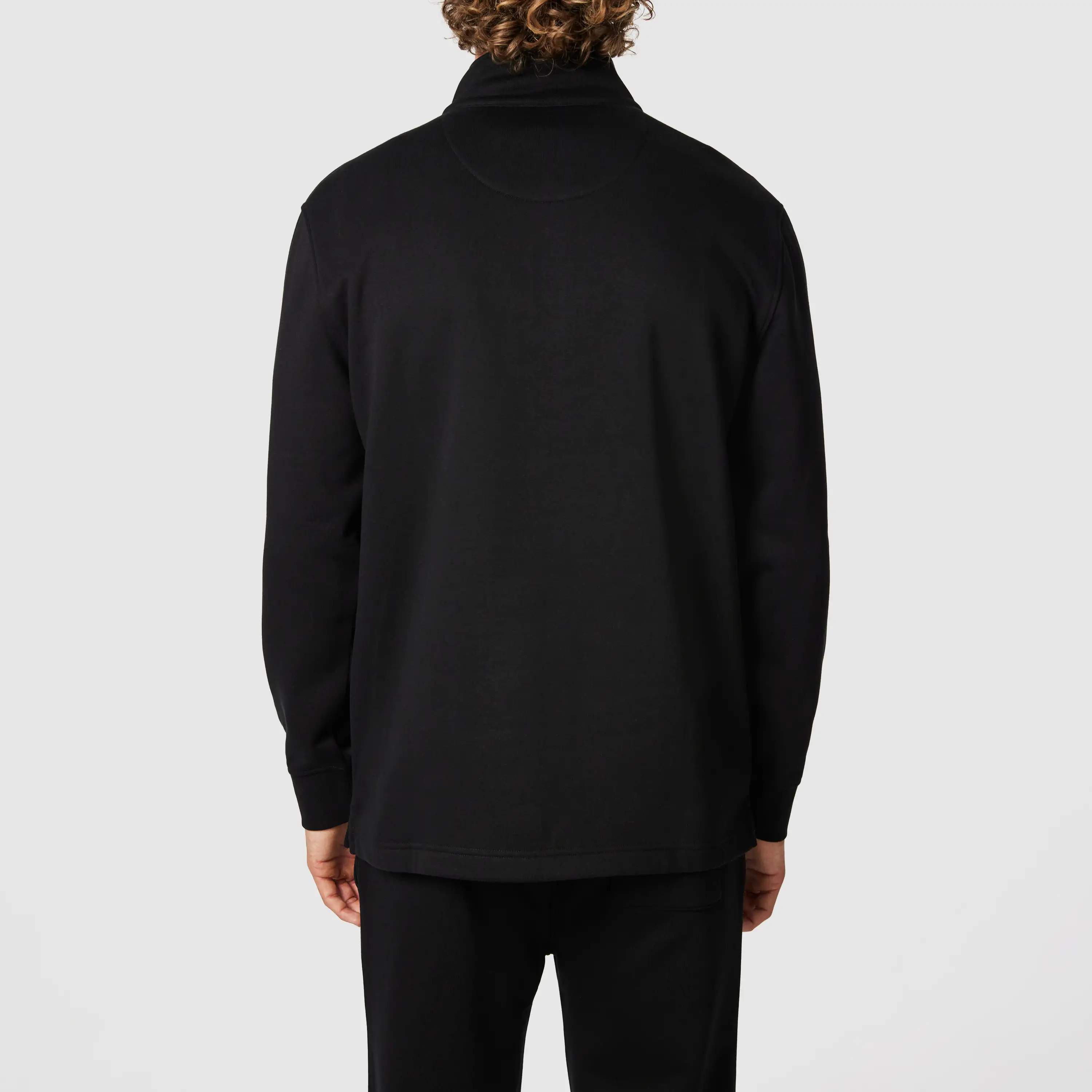 Black Vince Quarter Zip Sweat - Black