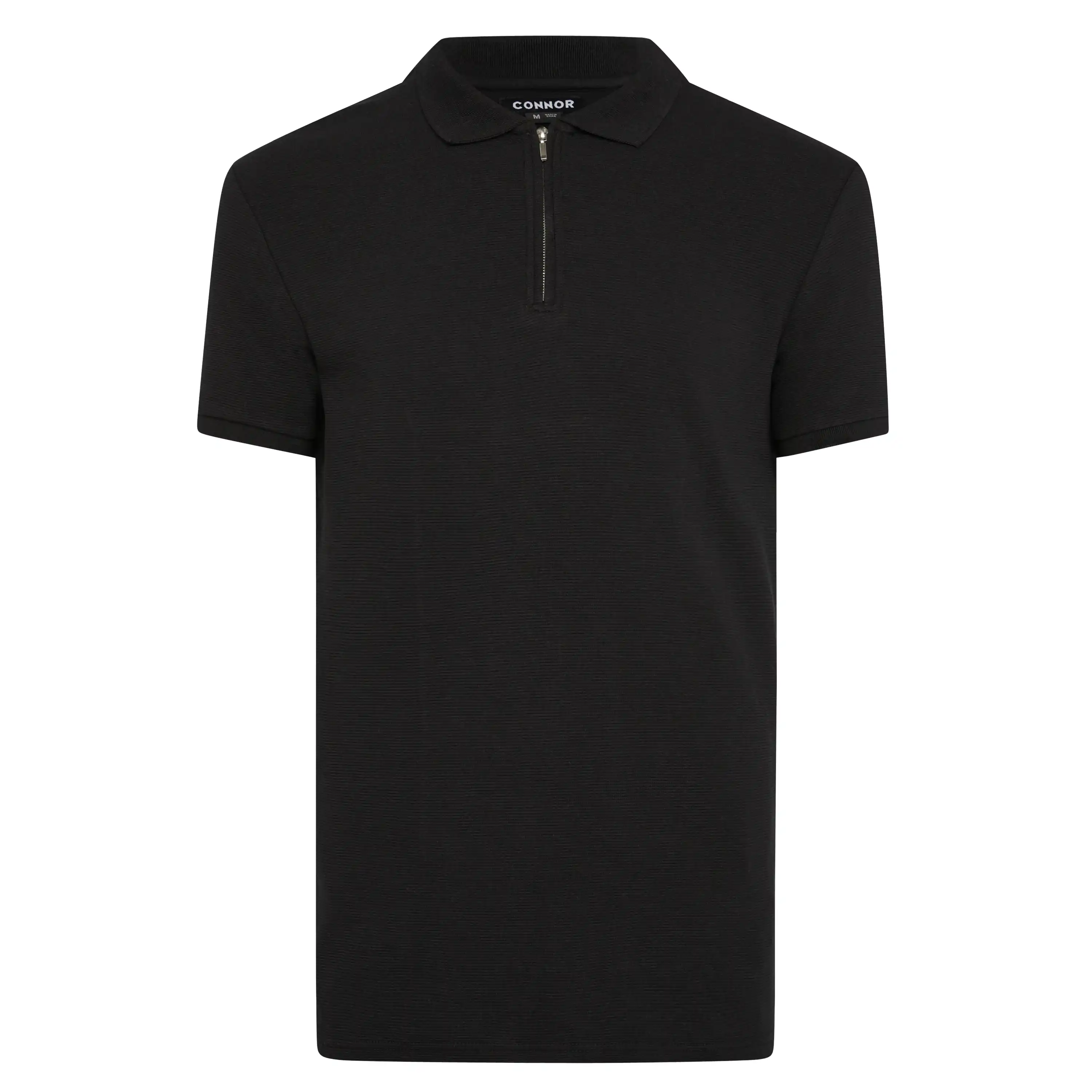 3470-black-hayling-quarter-zip-smart-polo-black-1.webp