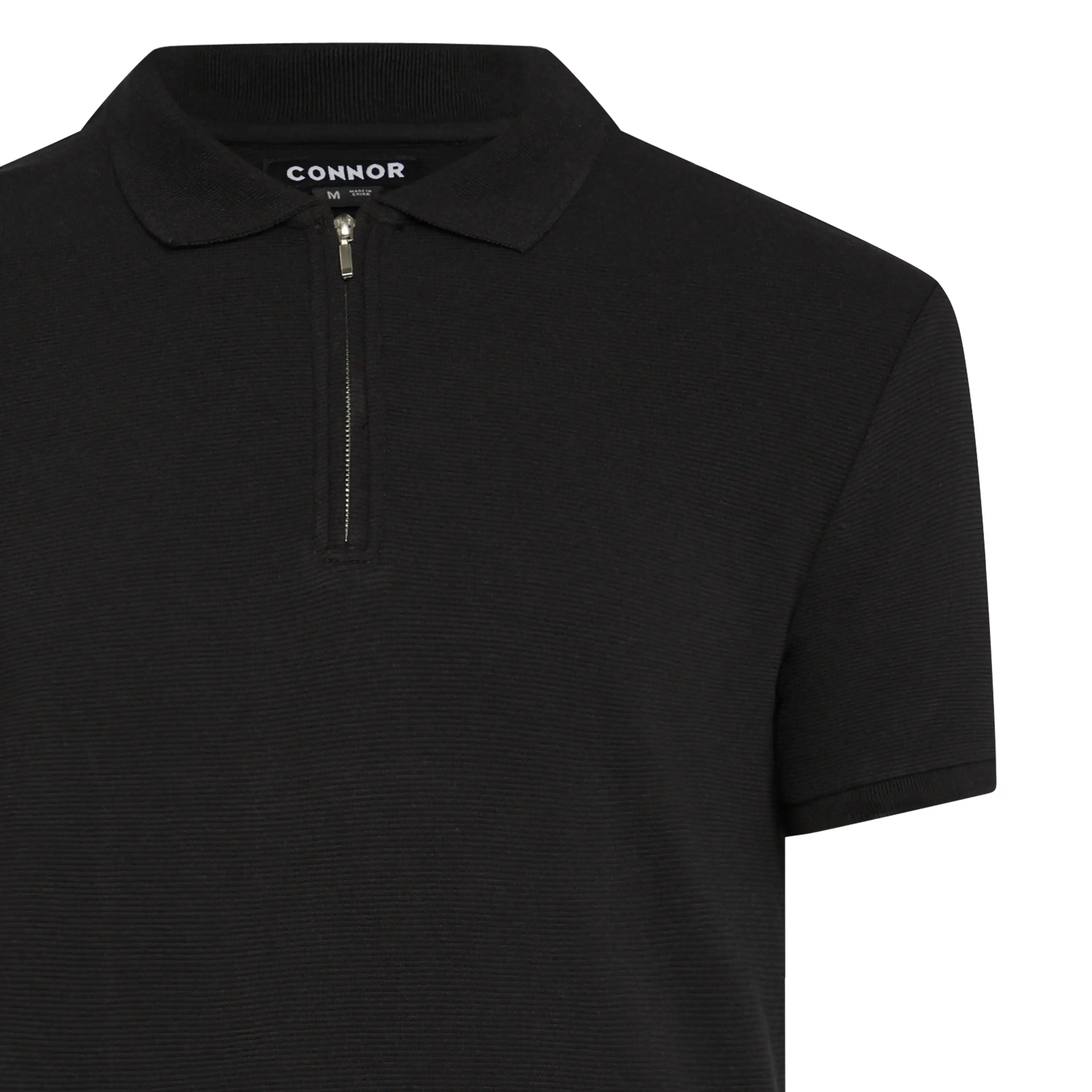 3470-black-hayling-quarter-zip-smart-polo-black-1.webp