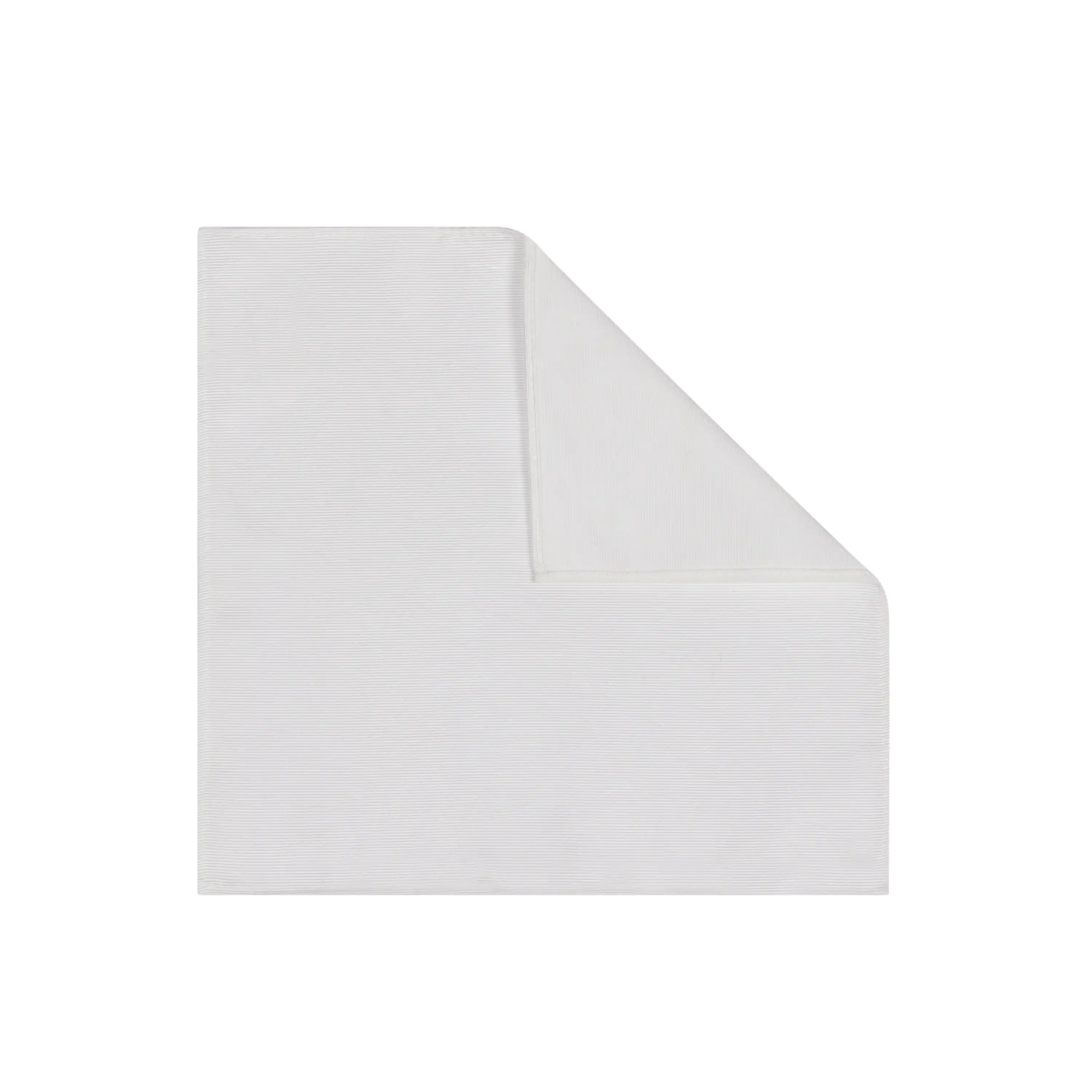 White Plain Pocket Square - White
