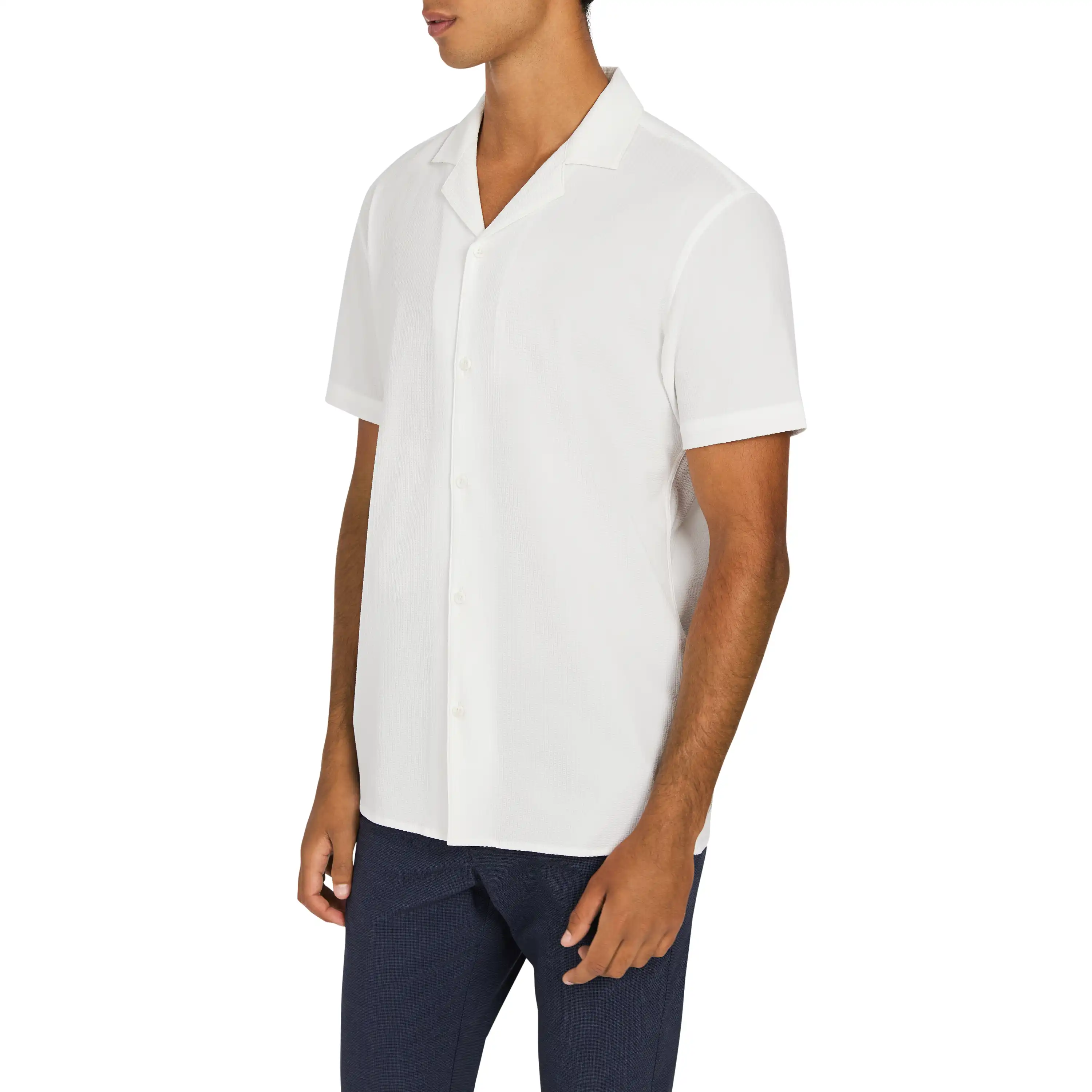 White Euston Stretch Shirt - White