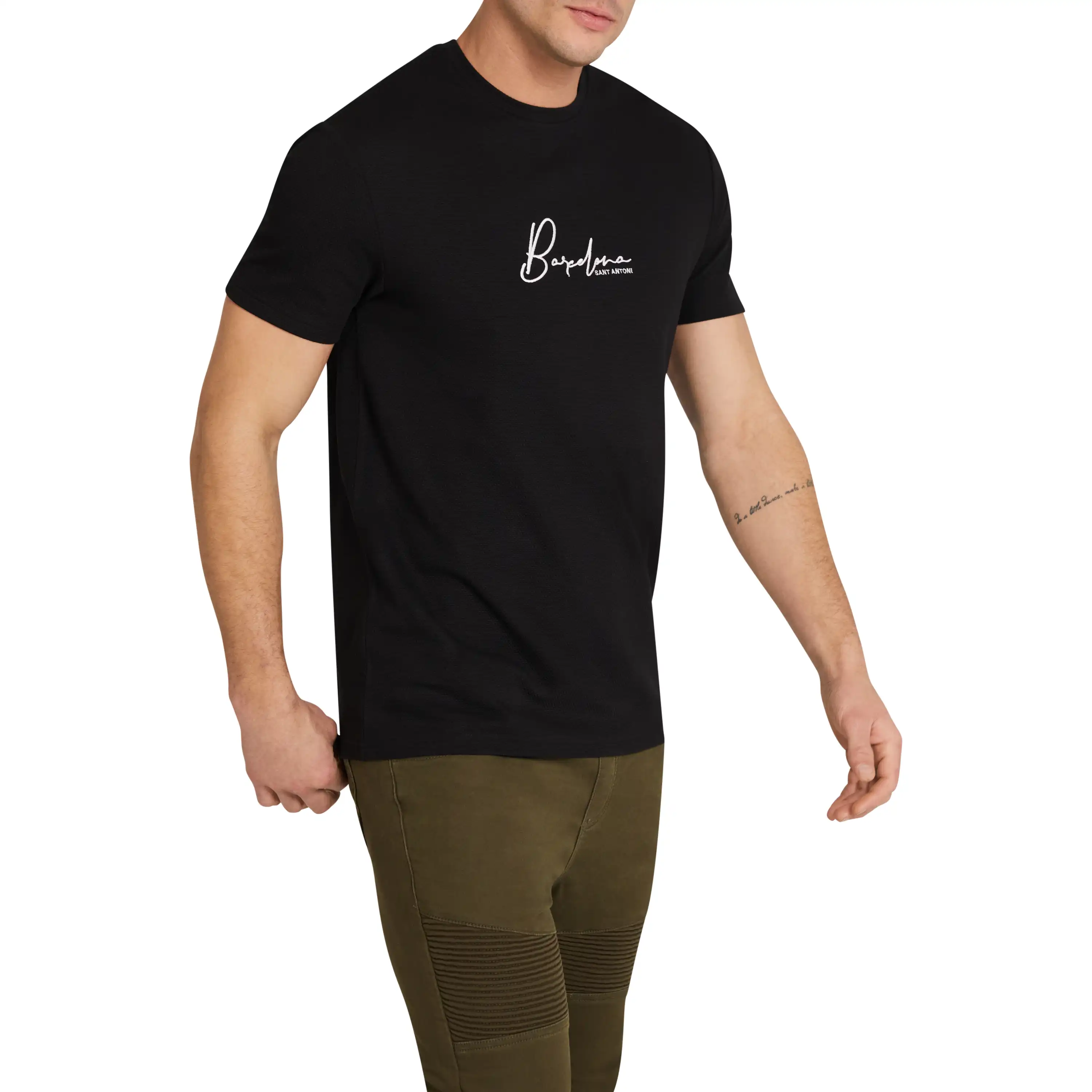 Black Denver Graphic Crew Neck Tee - Black