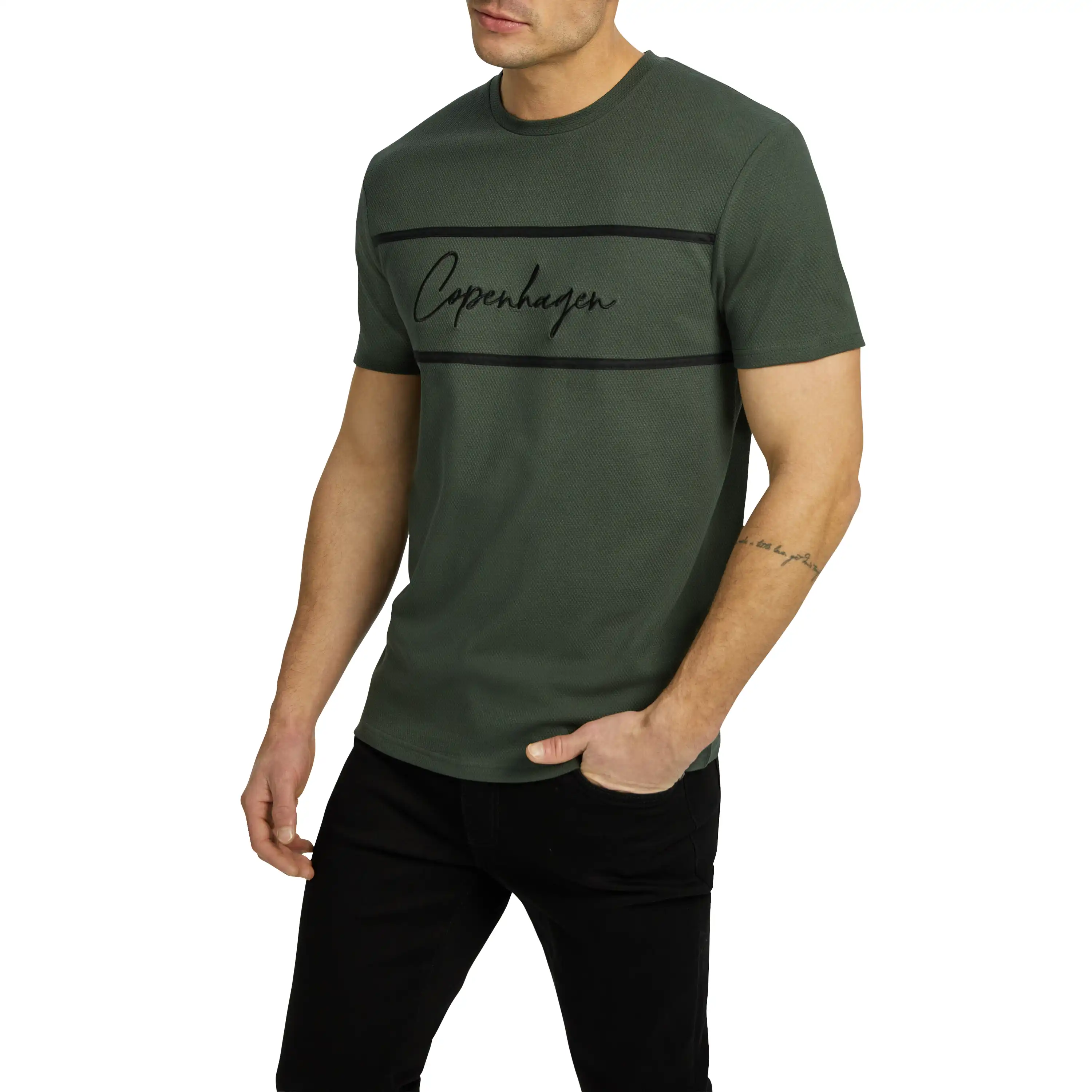 Green Soren Graphic Crew Neck Tee - Green
