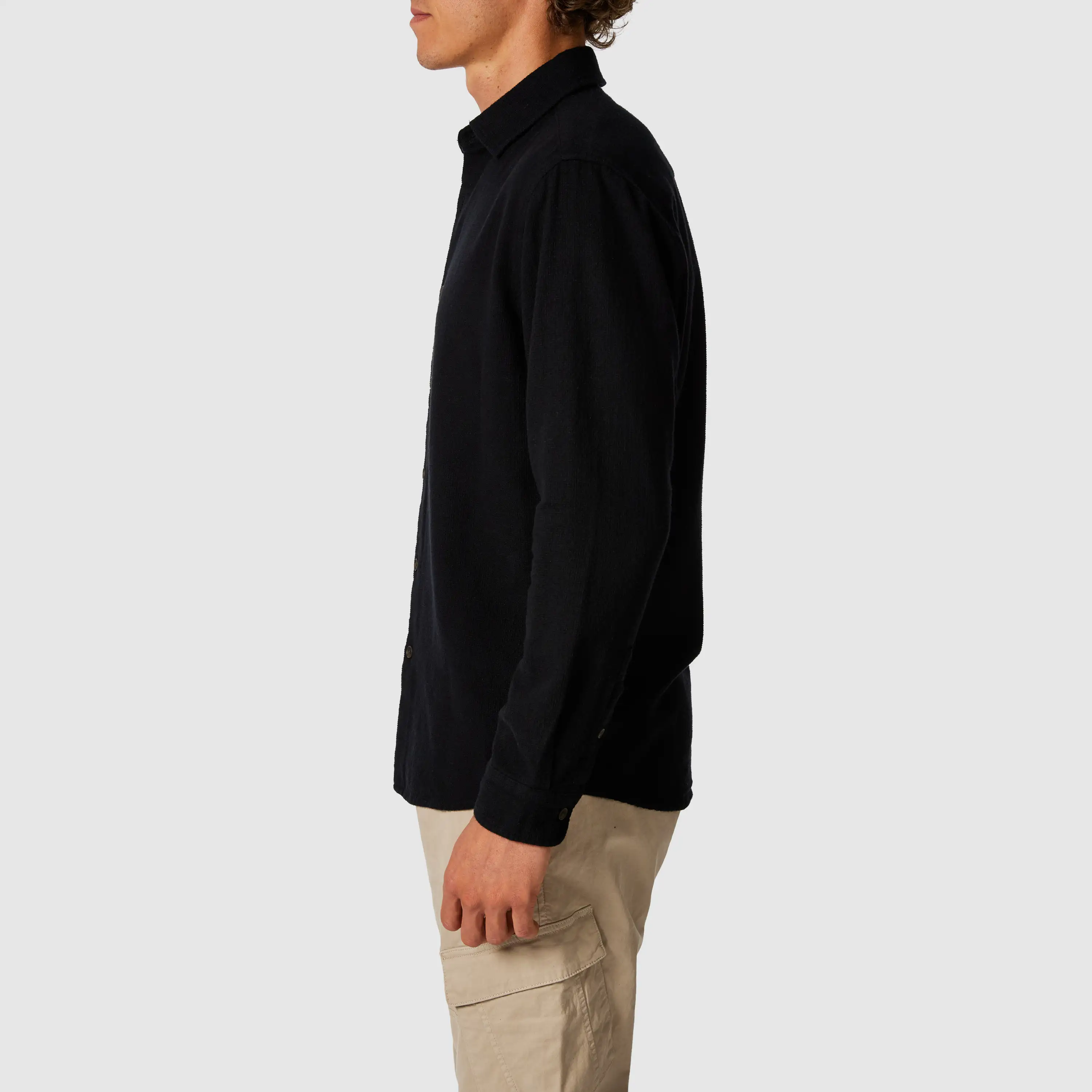 Black Florida Slim Casual Shirt - Black