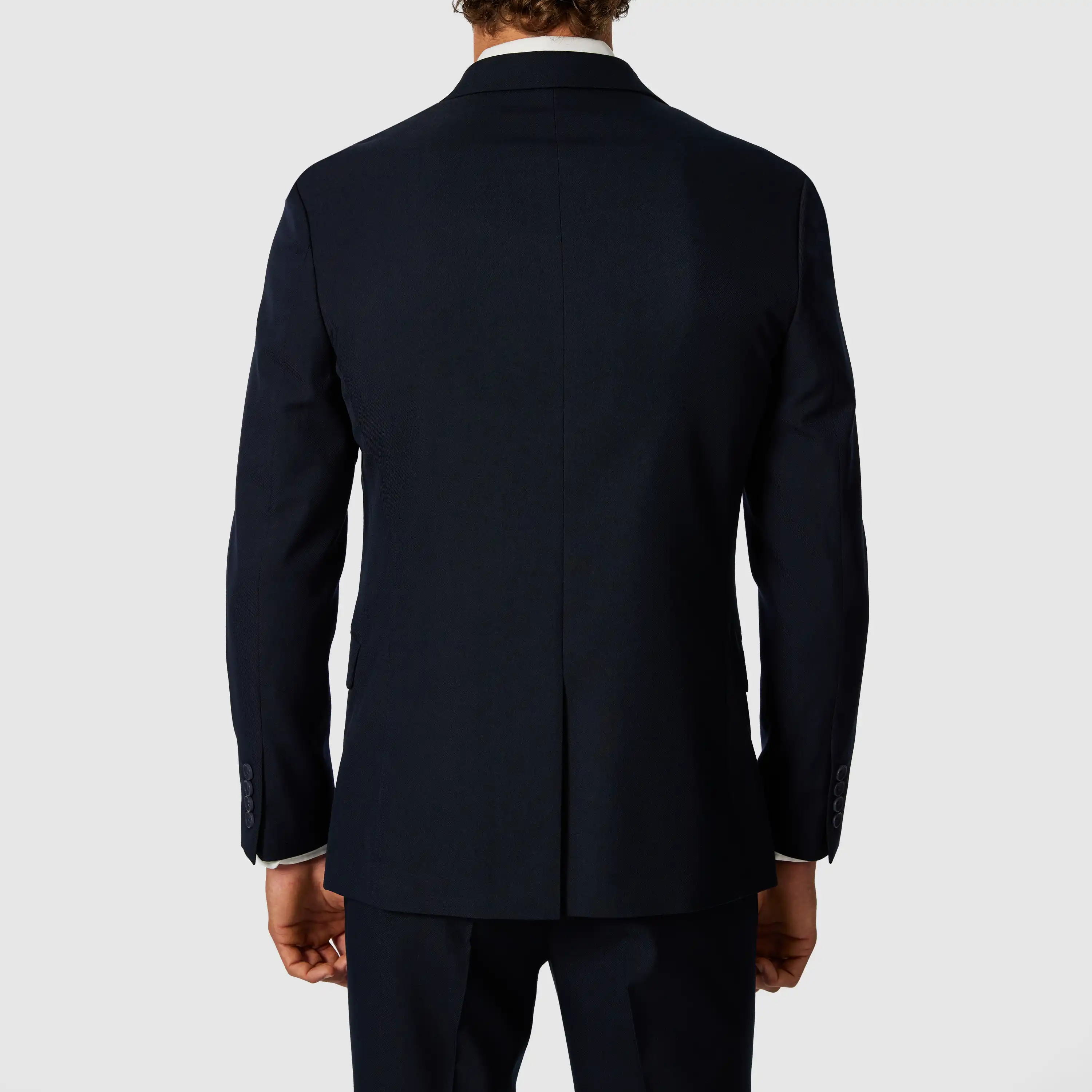 Navy Hexham Slim Twill Stretch Suit Jacket - Navy