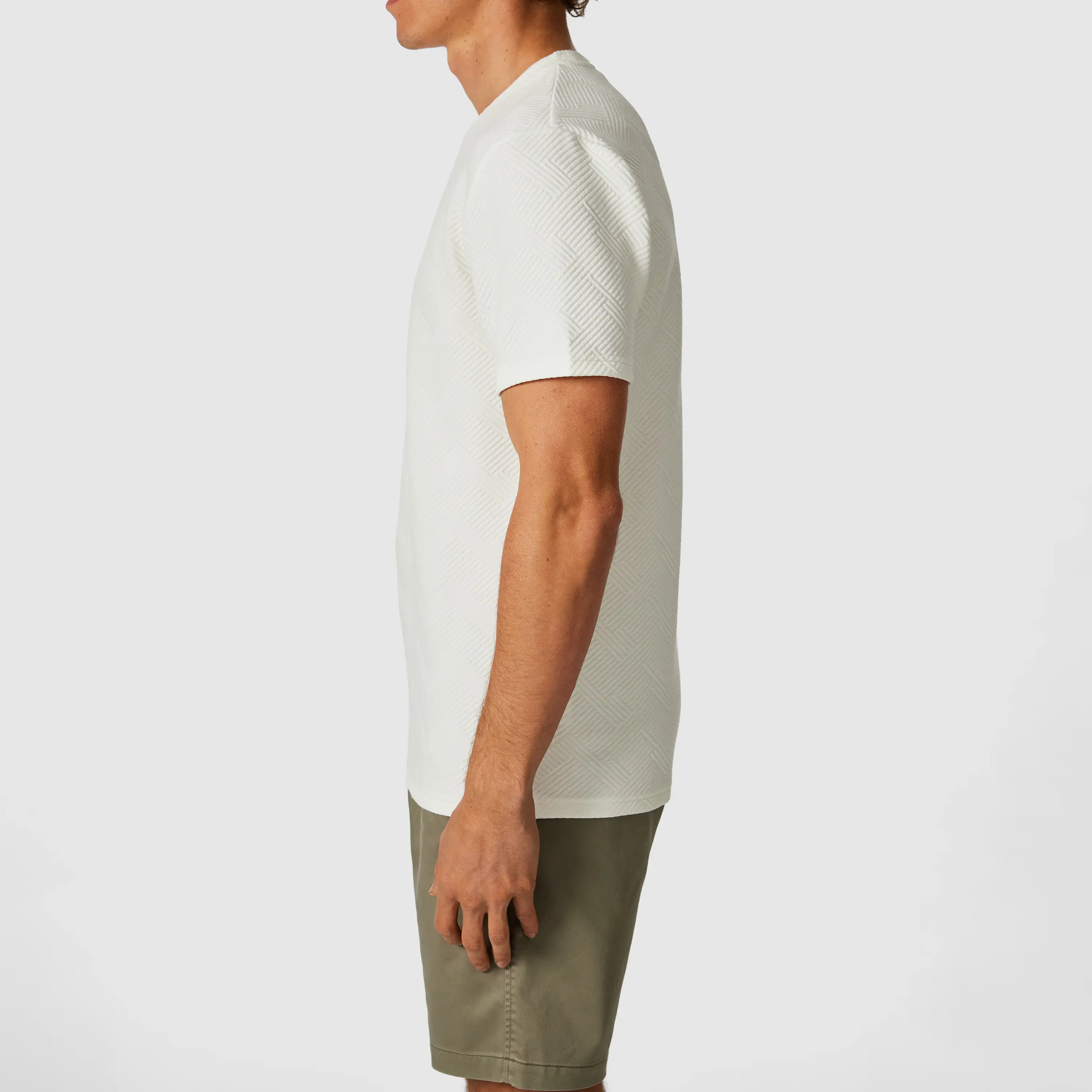 White Matrix Crew Neck Tee - White