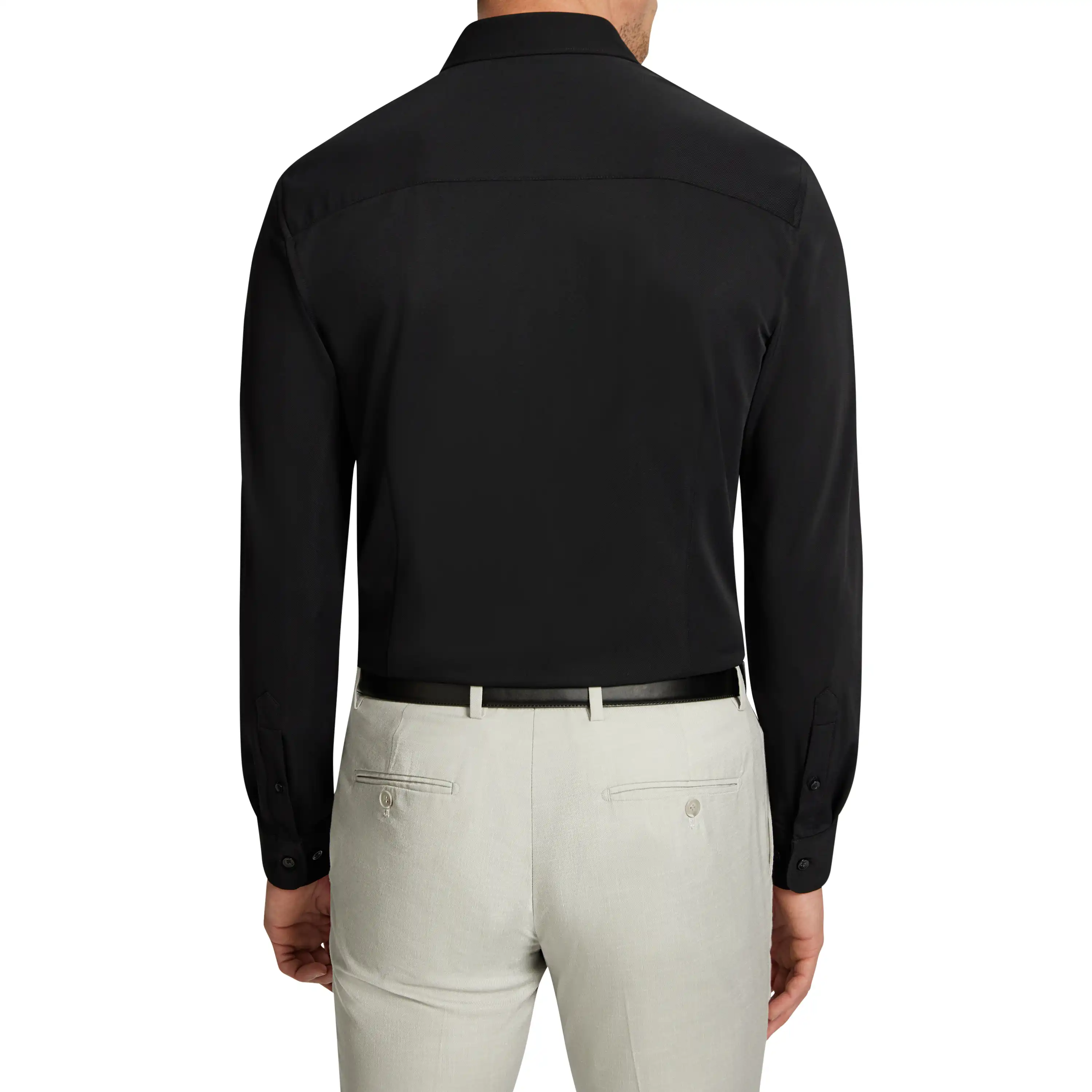Black Creston Super Stretch Slim Dress Shirt - Black