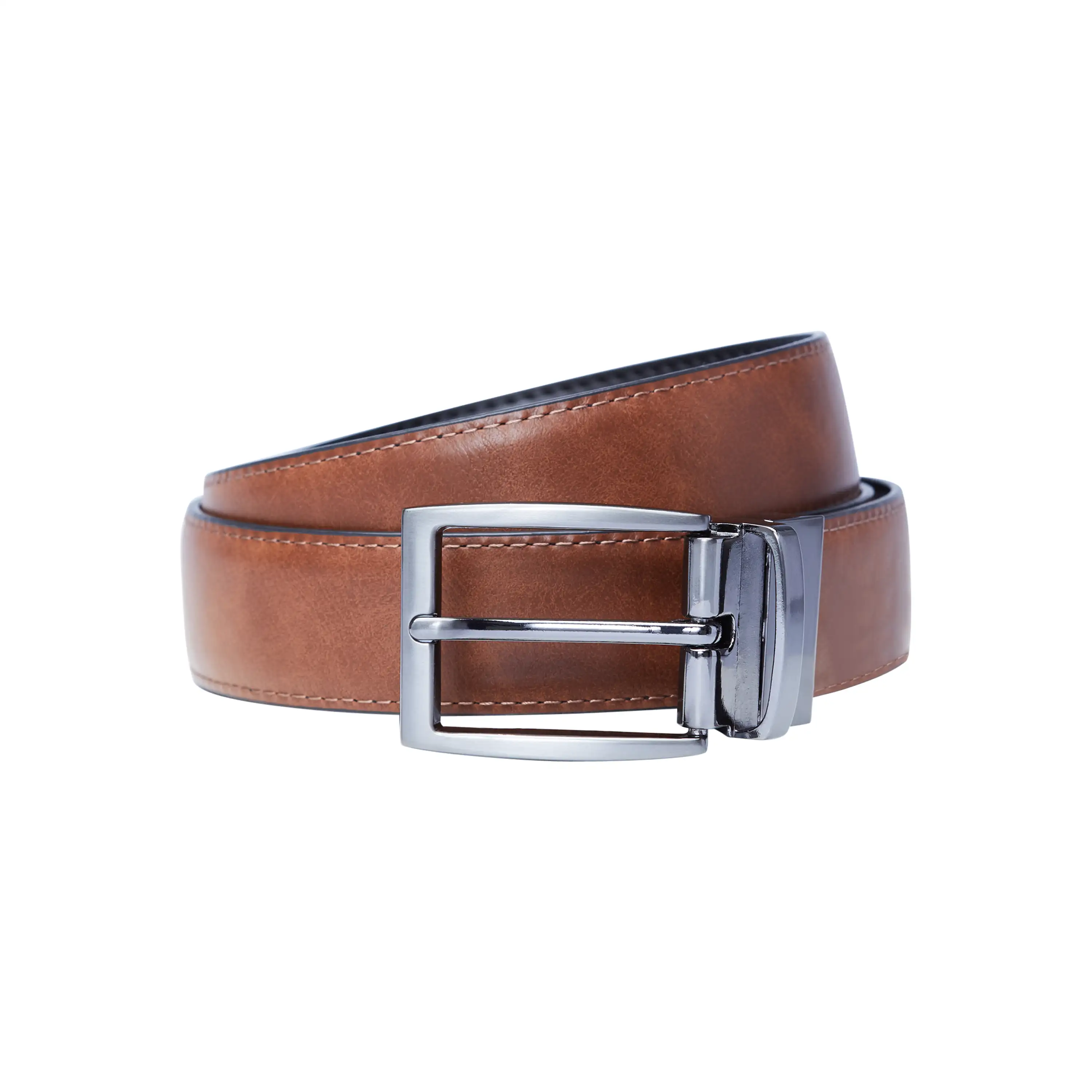 Black Tan Billy Reversible Belt - Black Tan