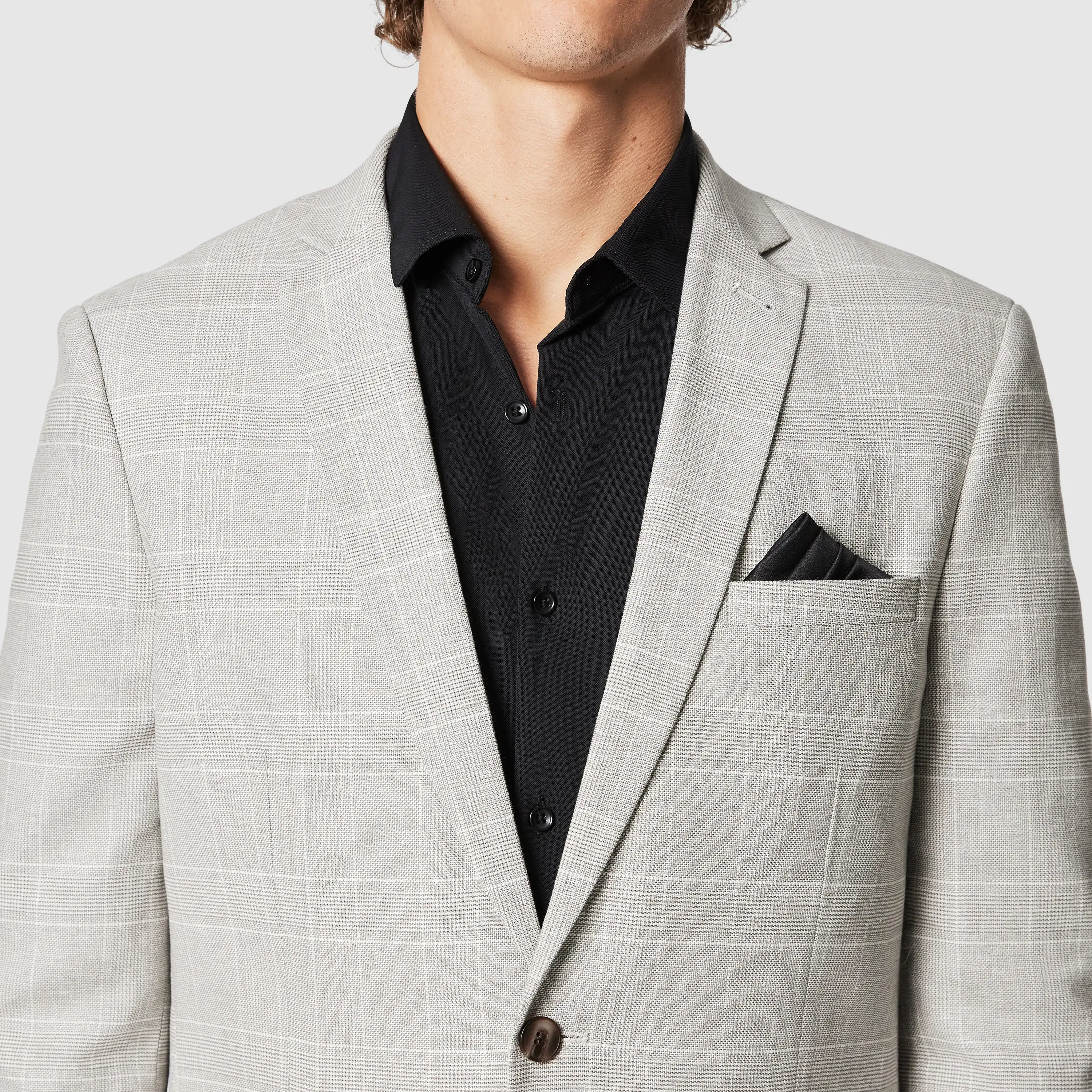 Light Grey Sorrento Slim Suit Jacket - Light Grey