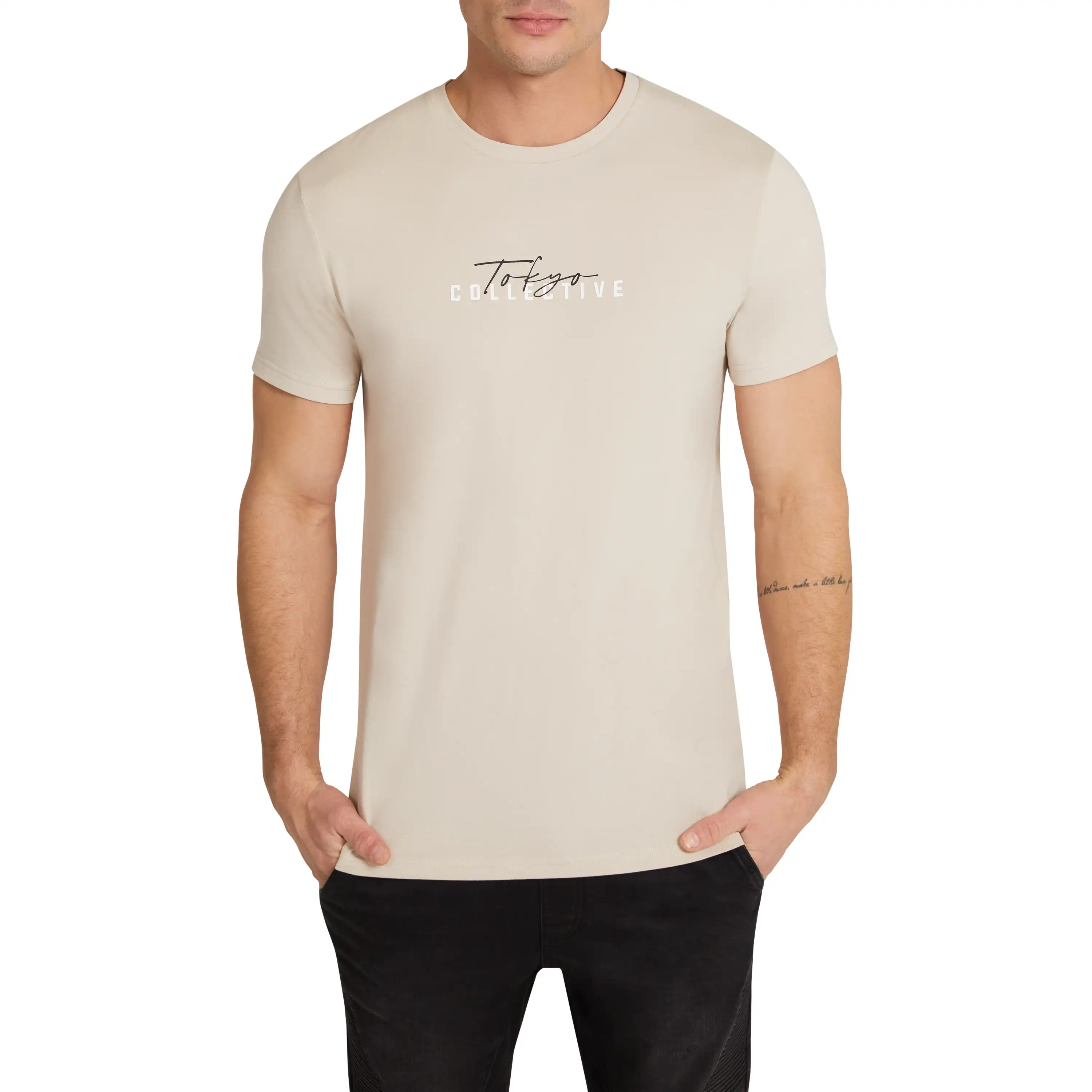 Sand Sullivan Longline Crew Tee - Sand