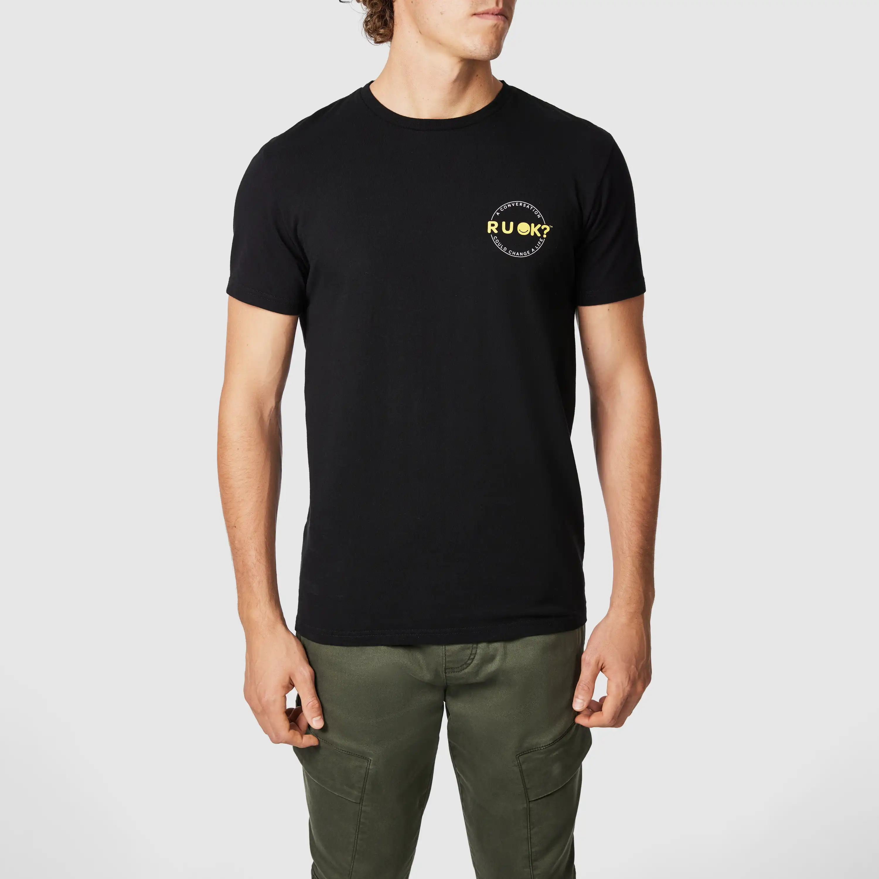 Black R U OK? Tee - Black