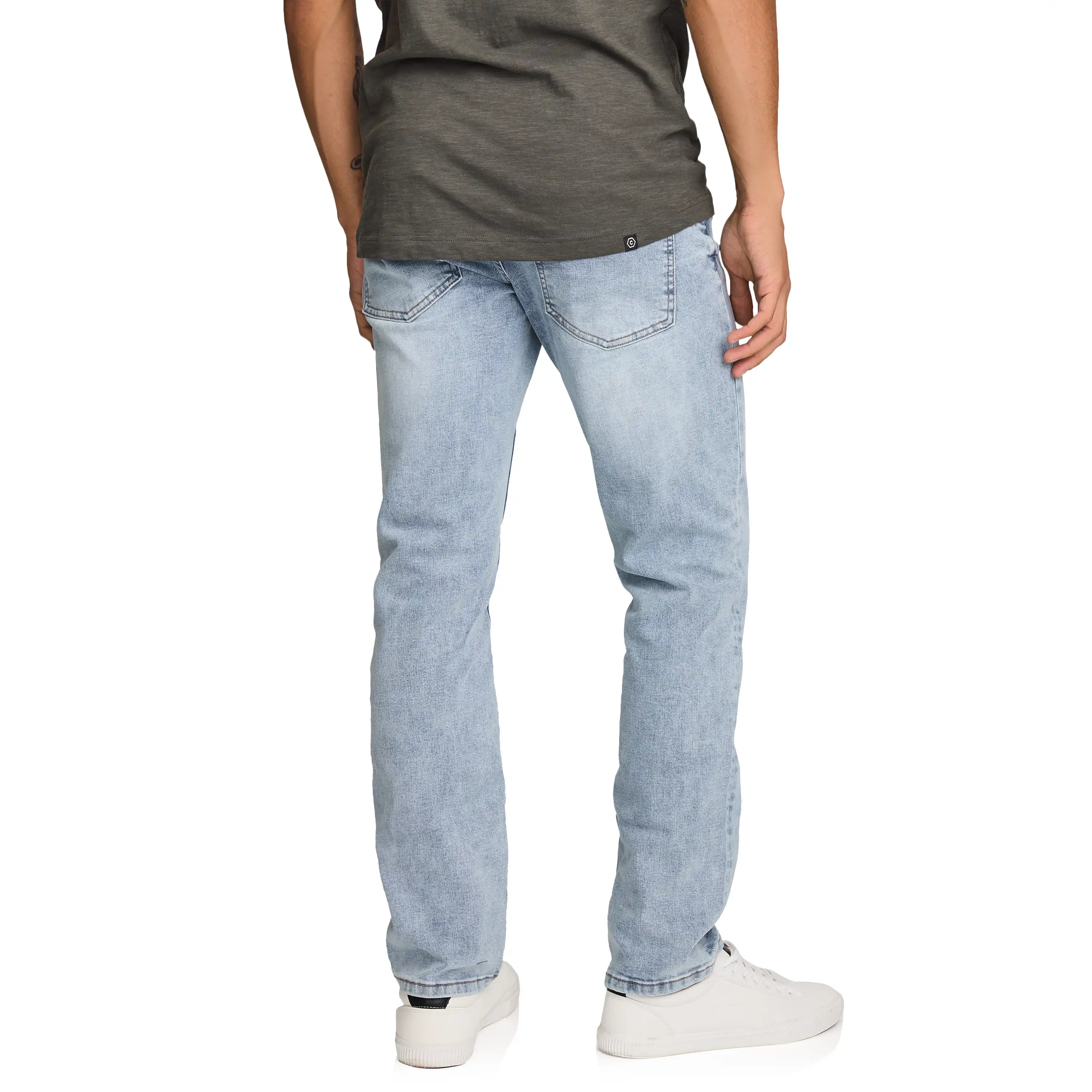 Light Blue Axton Straight Stretch Jean - Light Blue