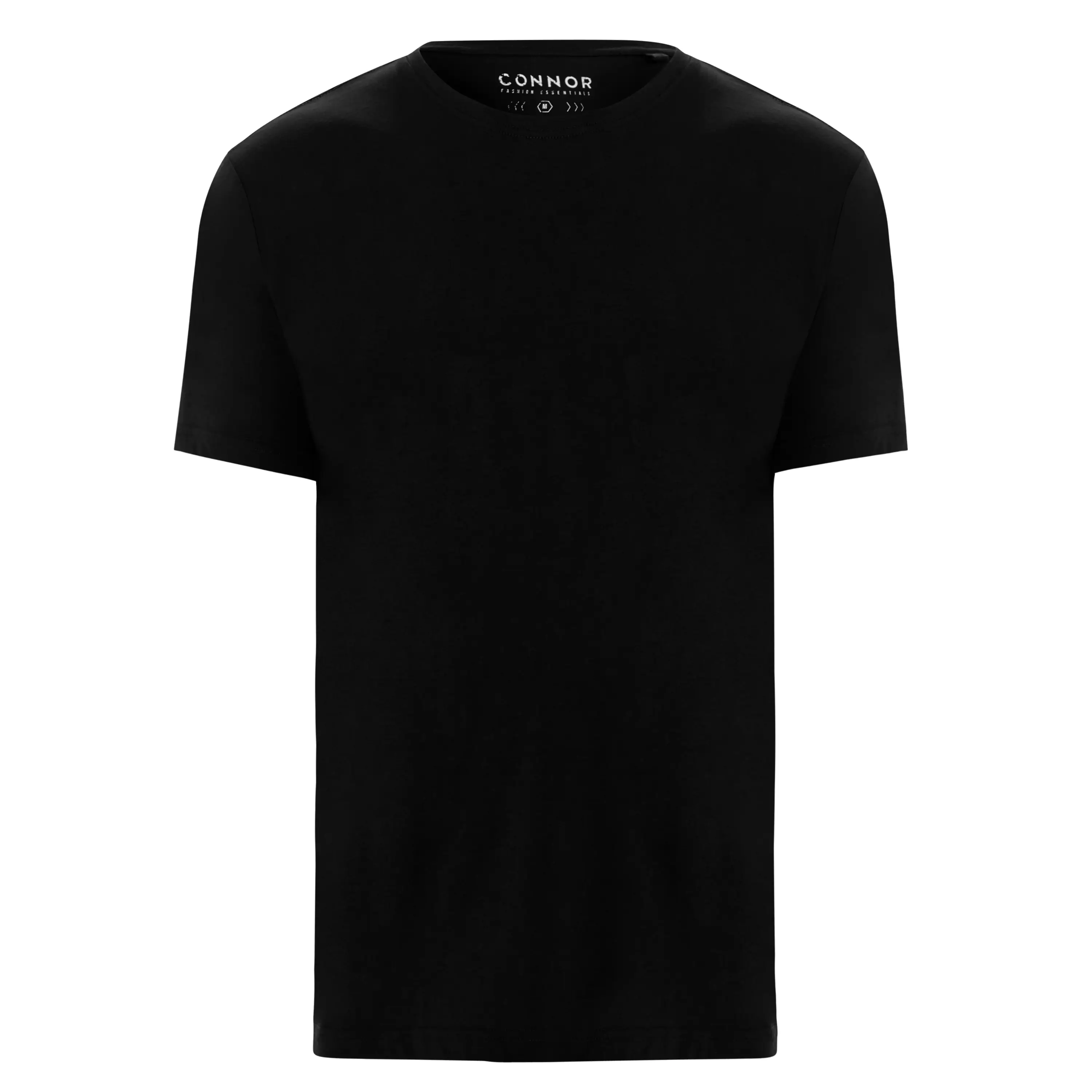 Black Essential Crew Neck Tee - Black