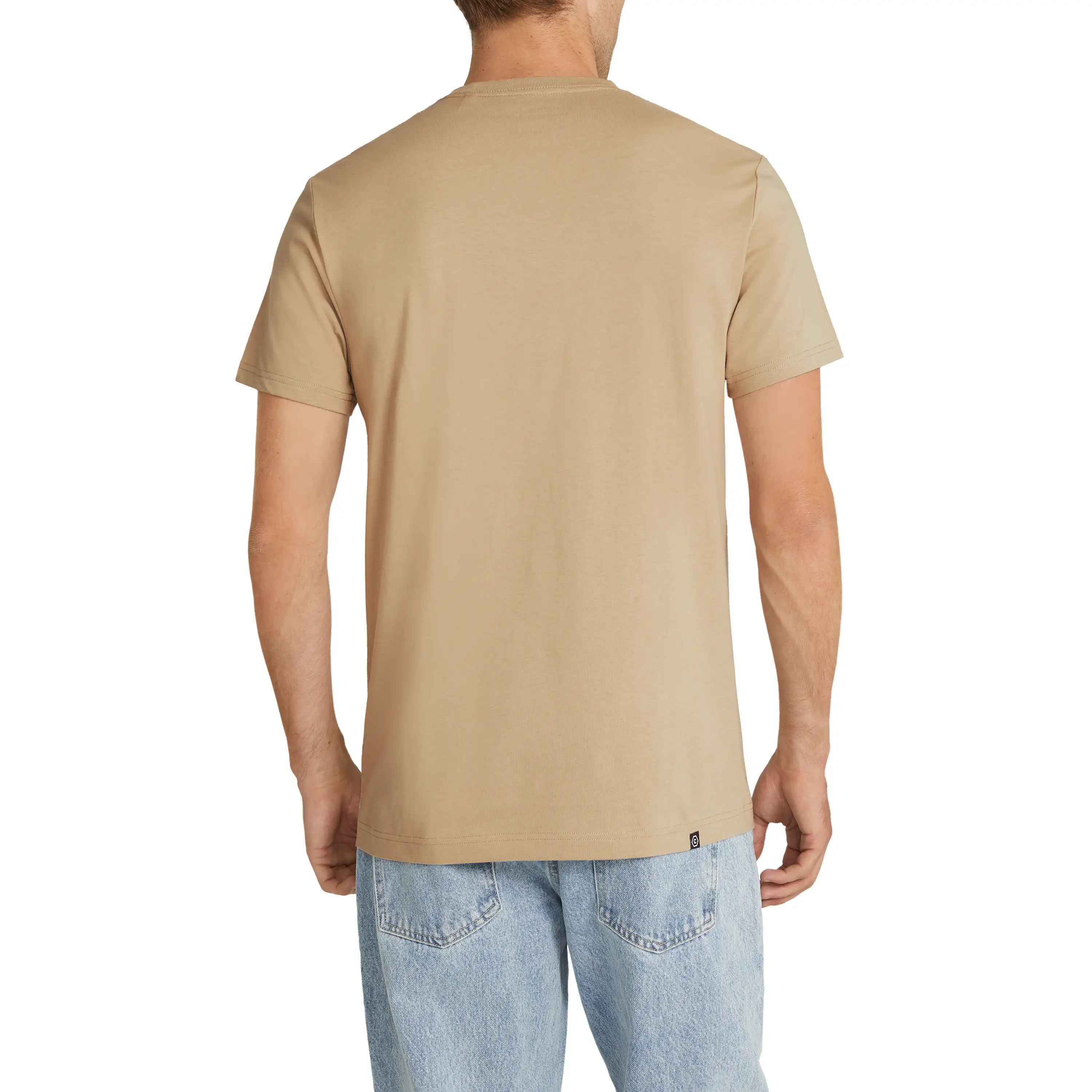Almond Essential Crew Tee - Almond