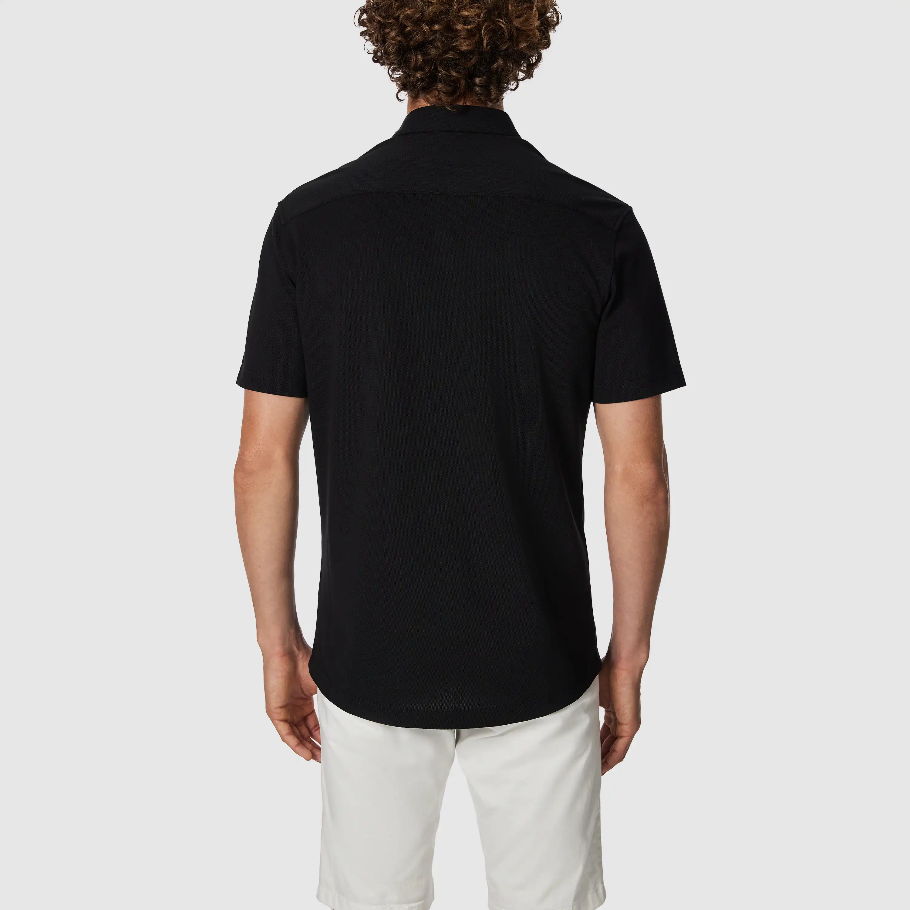 Black Hanover Stretch Short Sleeve Shirt - Black