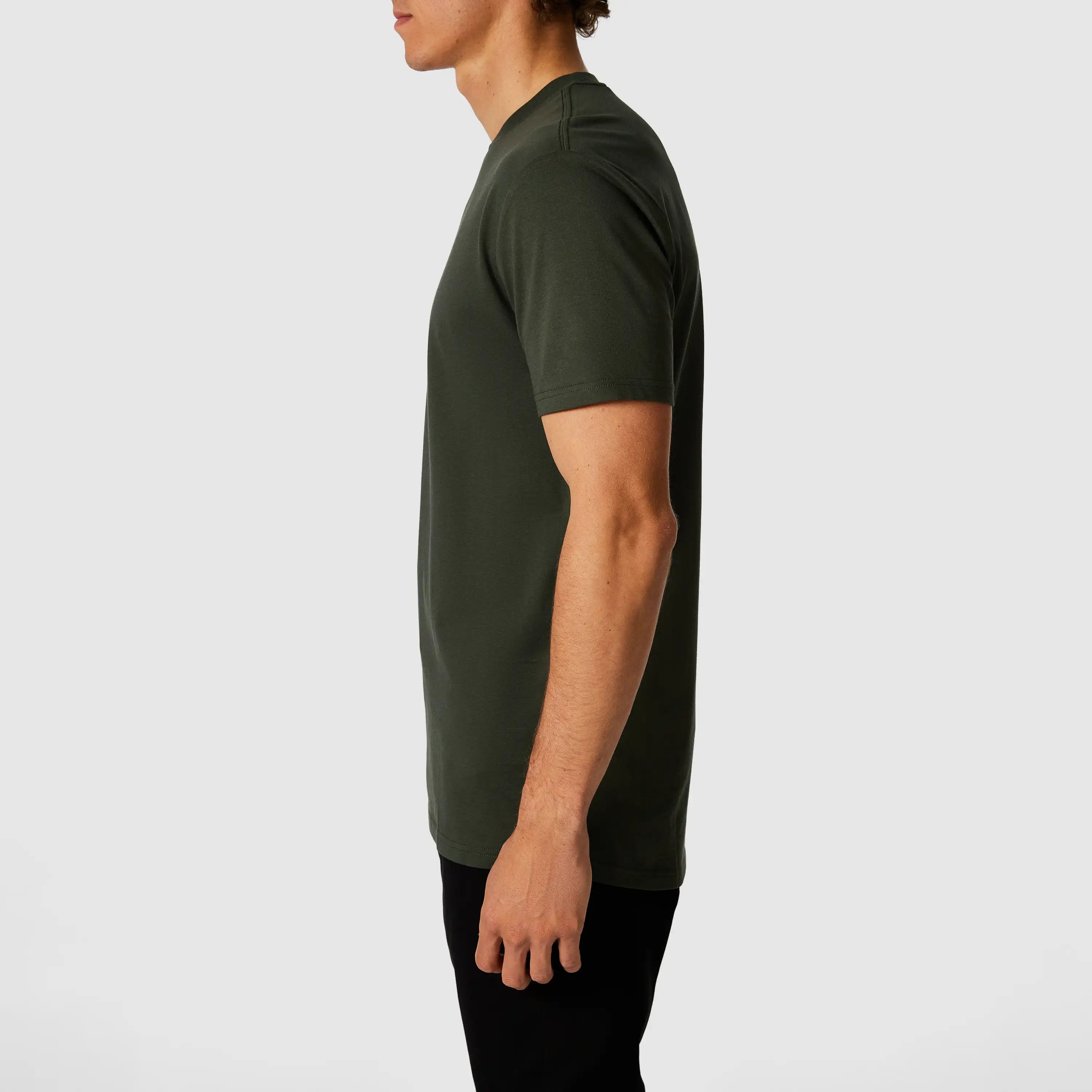 Military Green Victor Graphic Crew Neck Tee - Military Green