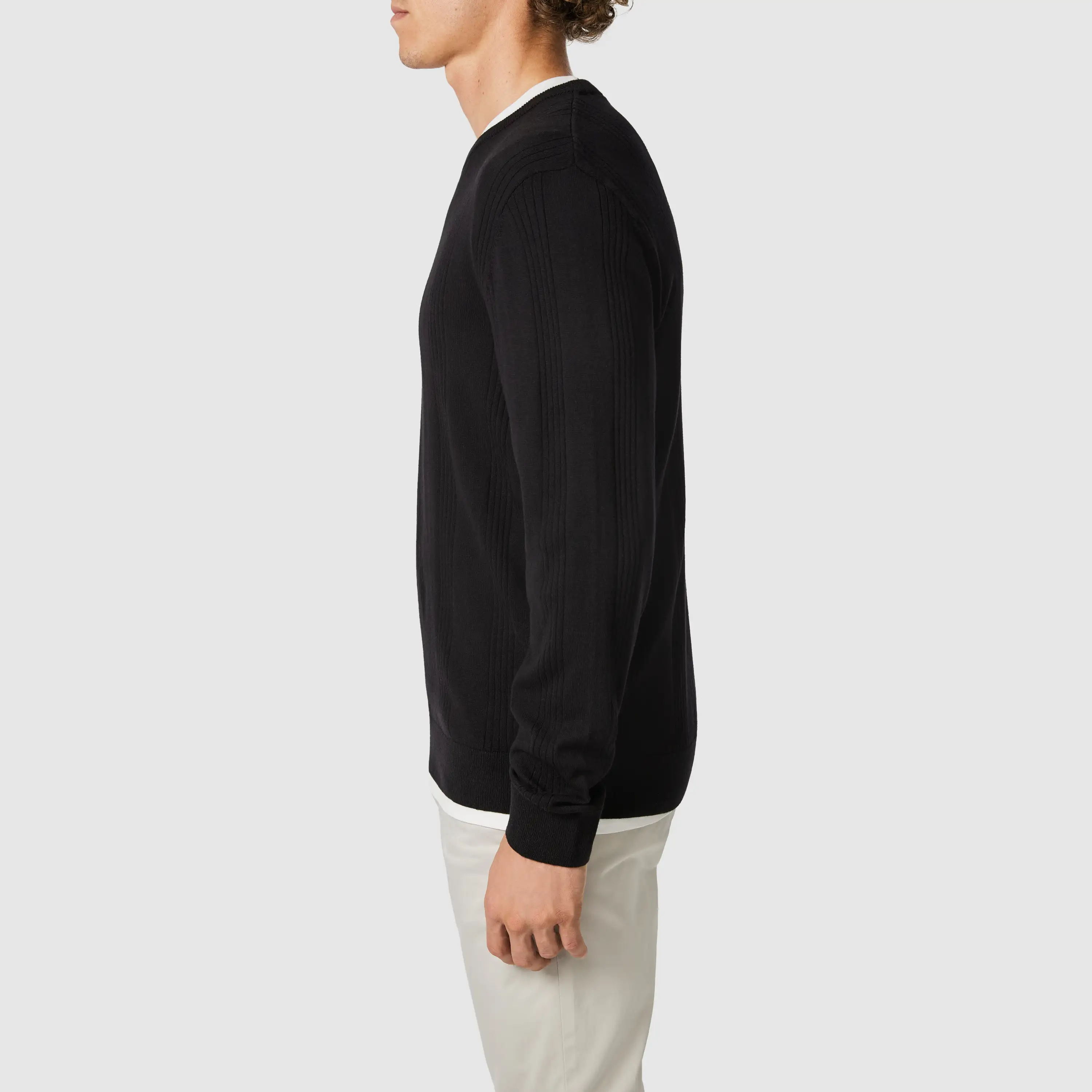 Black Craig Crew Neck Knit - Black