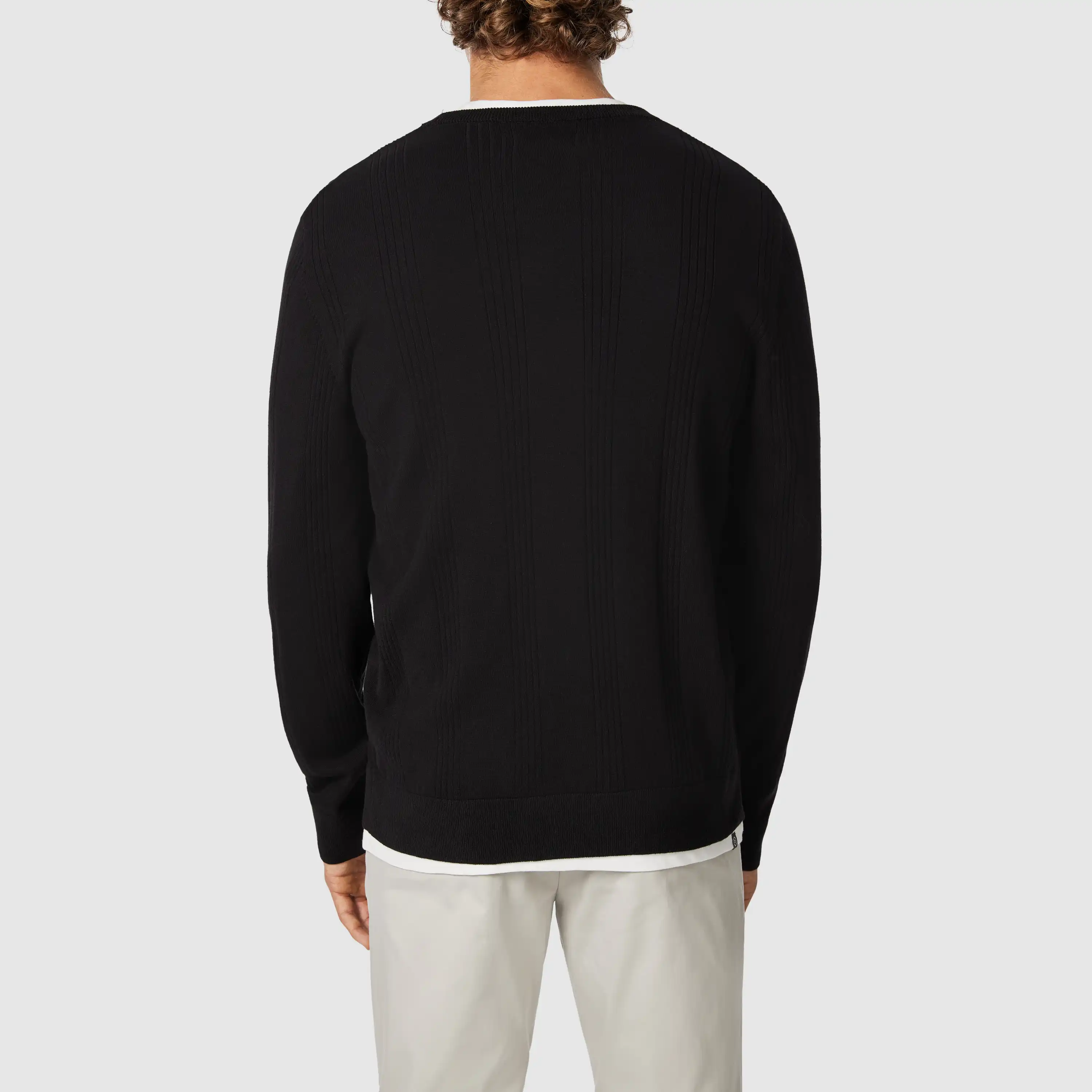 Black Craig Crew Neck Knit - Black
