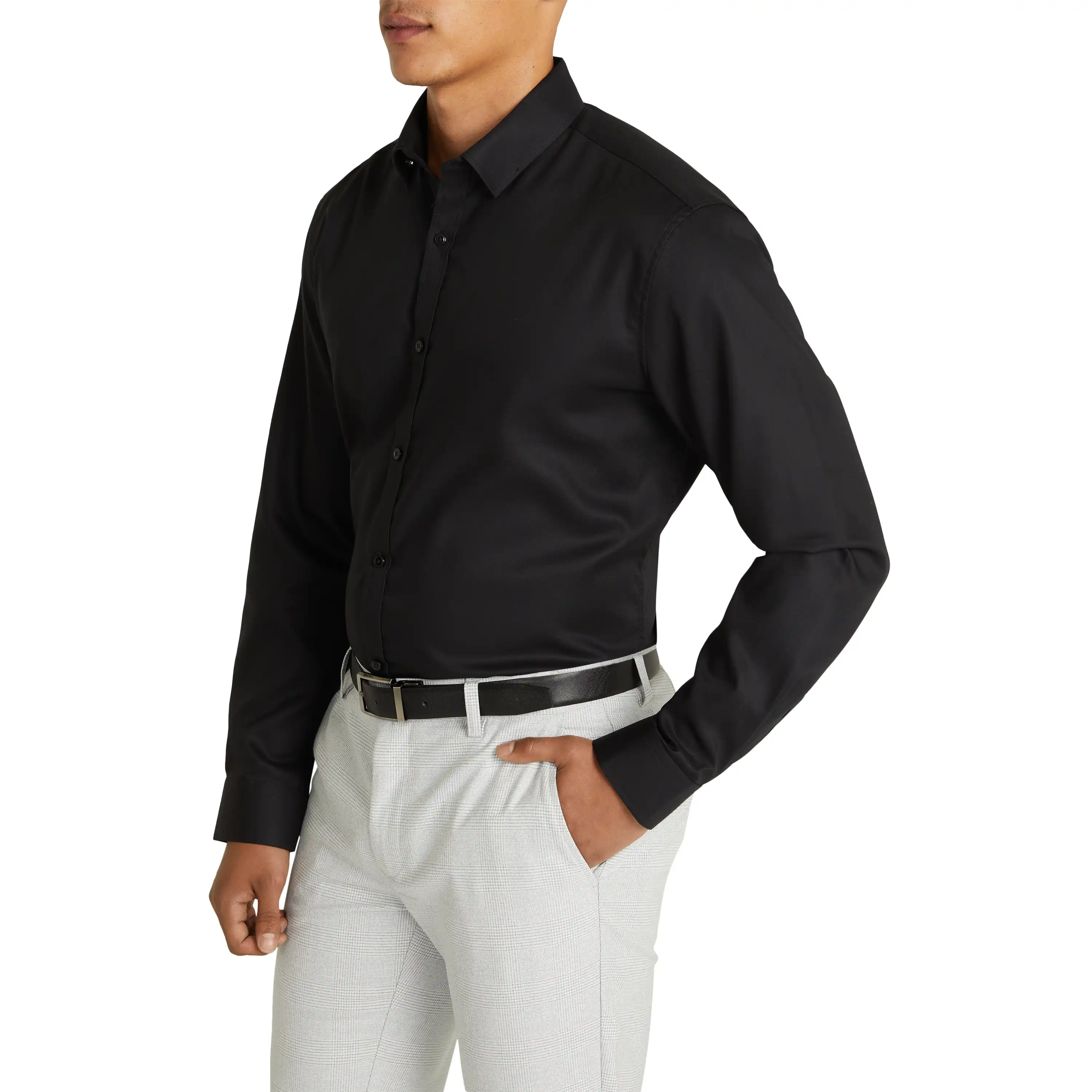 Black London Classic Dress Shirt - Black