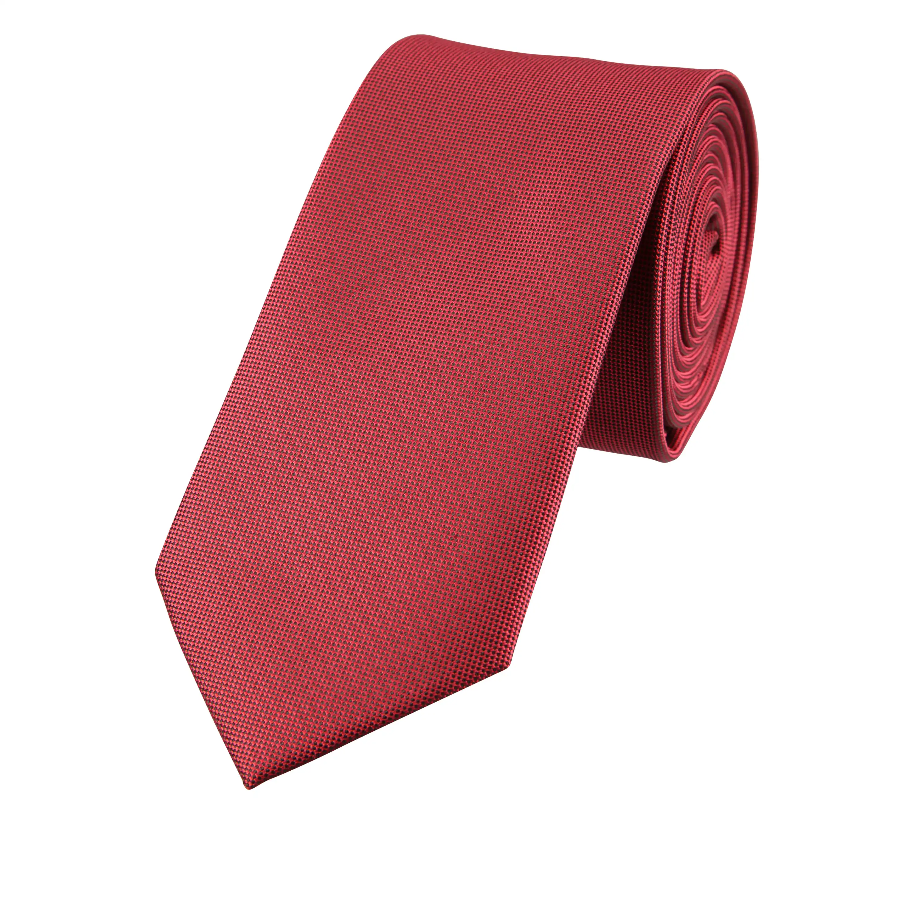Red Plain 6 Cm Tie - Red