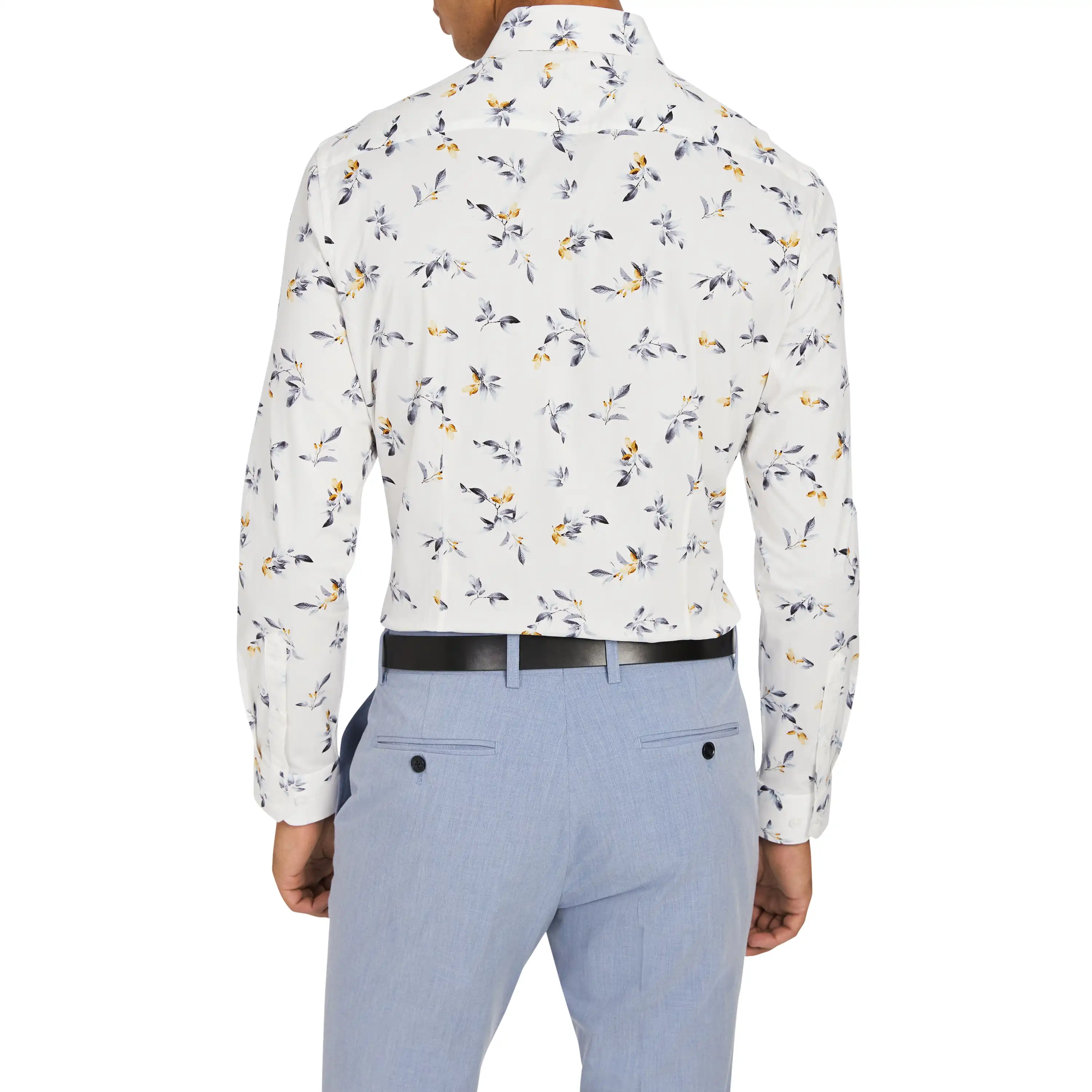 White Belmont Slim Stretch Shirt - White