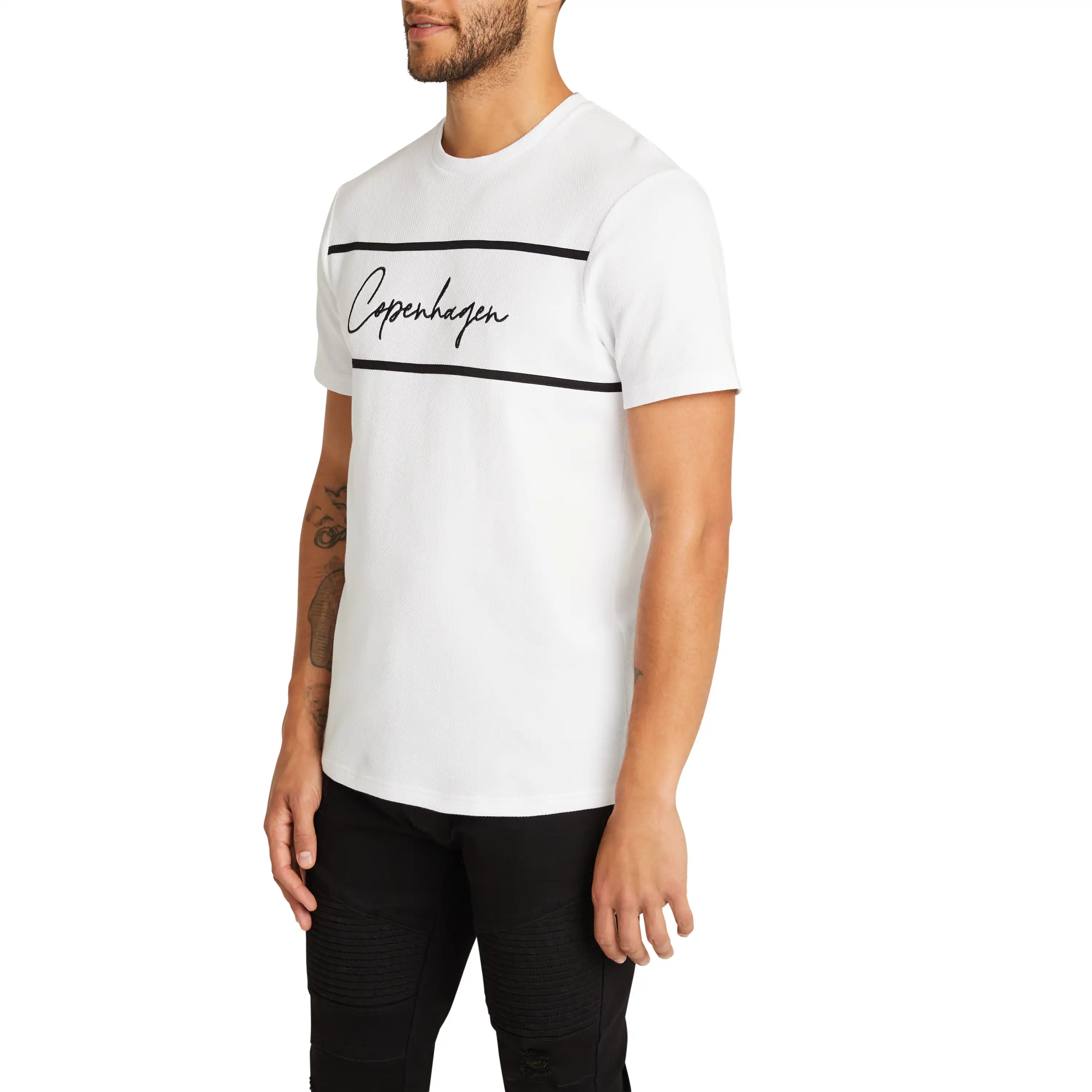 White Soren Graphic Crew Neck Tee - White