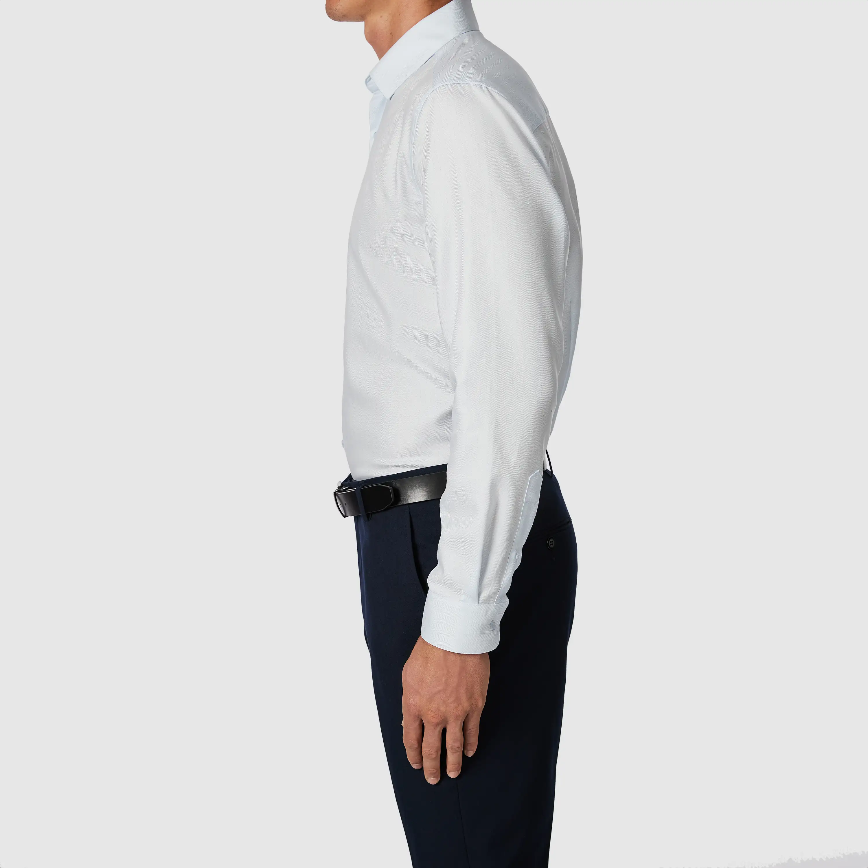 Light Blue Lansel Slim Cotton Dress Shirt - Light Blue