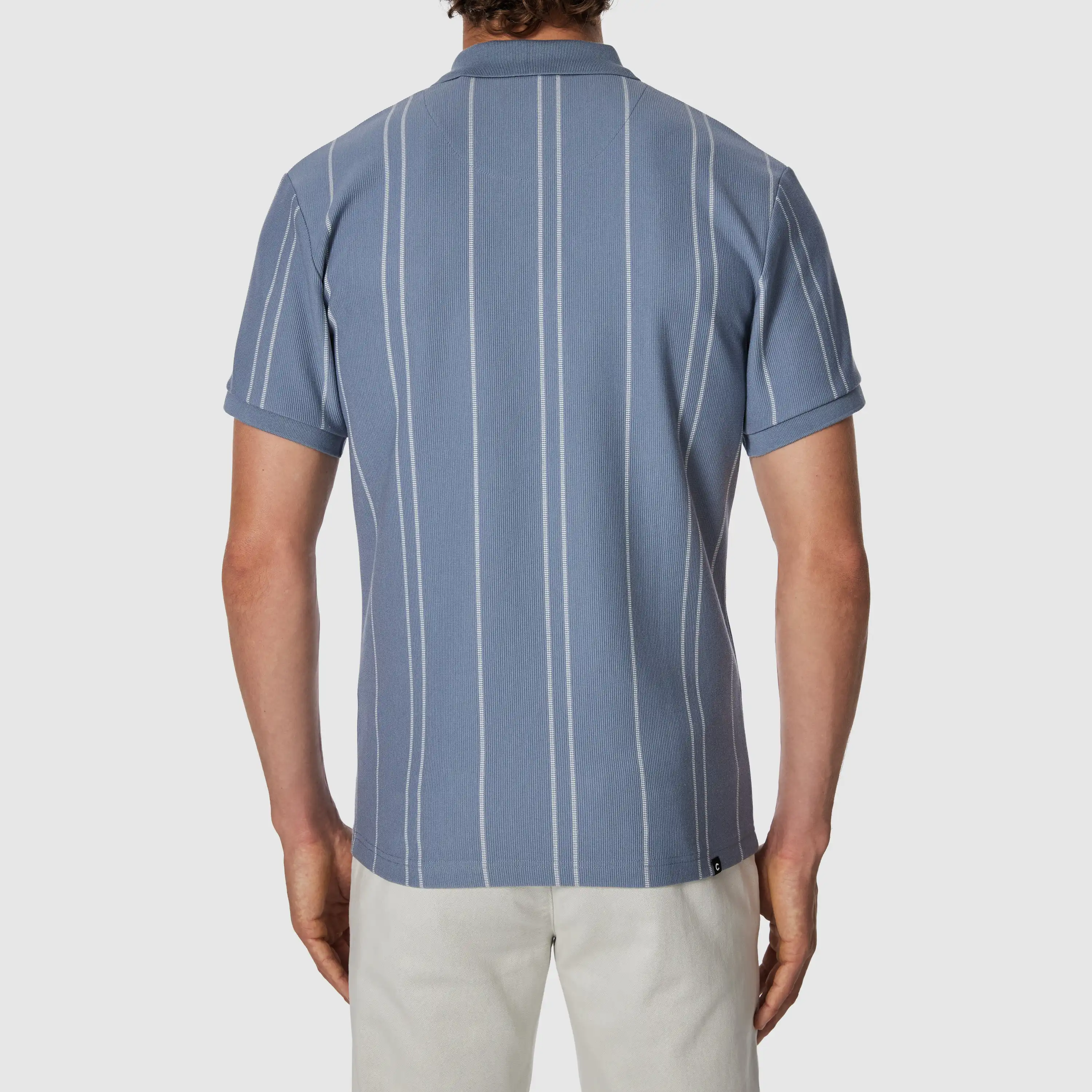 Blue Blyth Quarter Zip Smart Polo - Blue