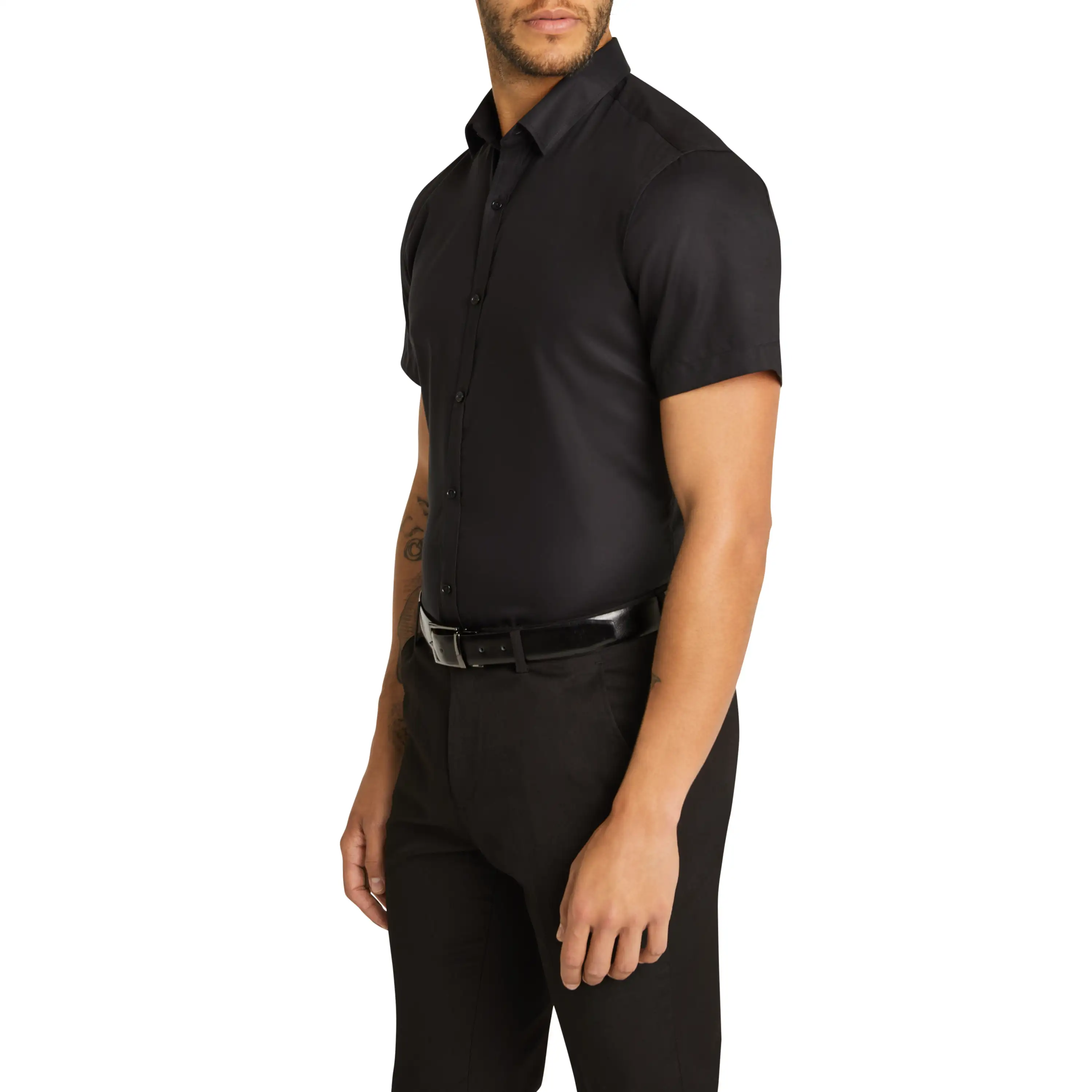 Black London Slim Shirt - Black