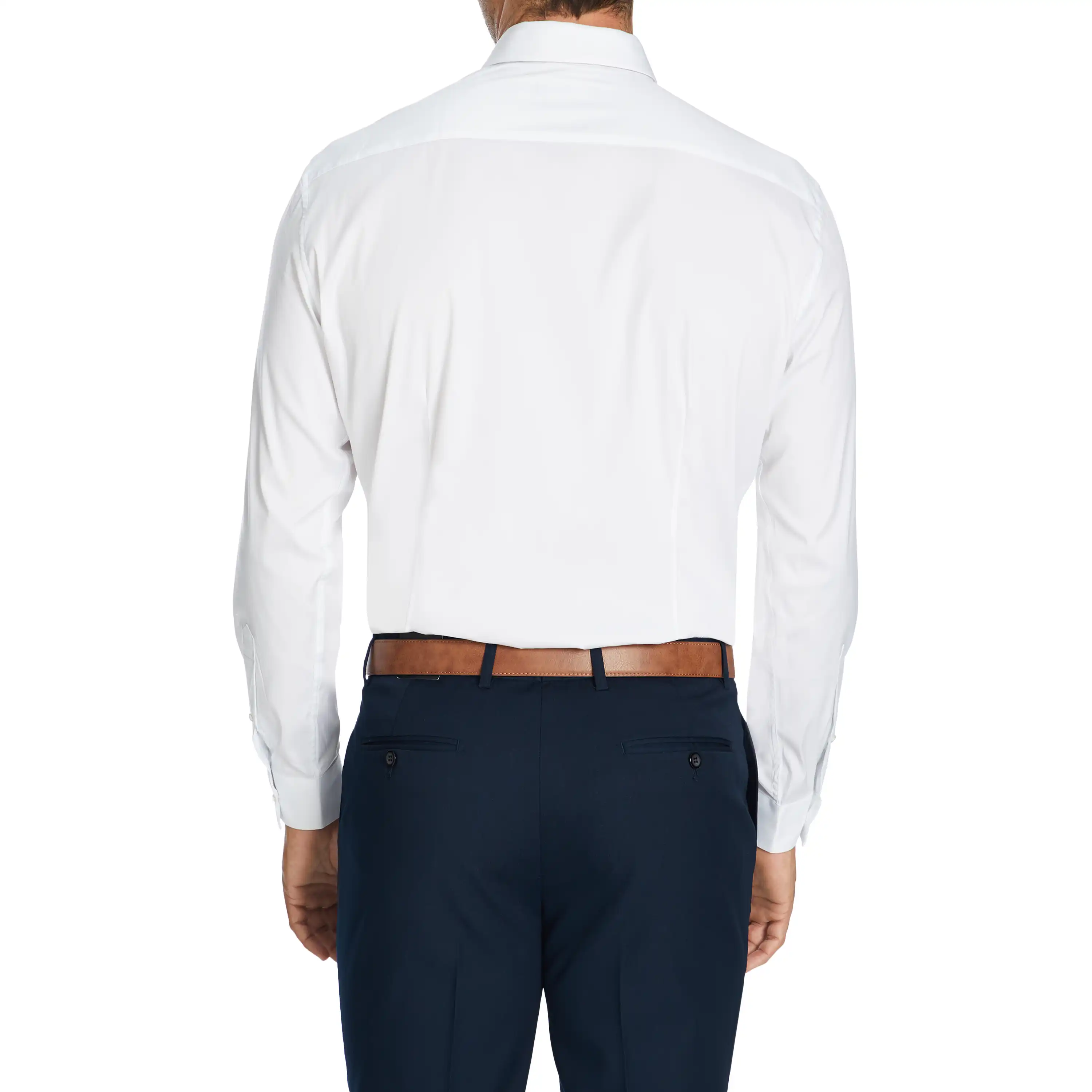 White Cyrus Slim Stretch Dress Shirt - White