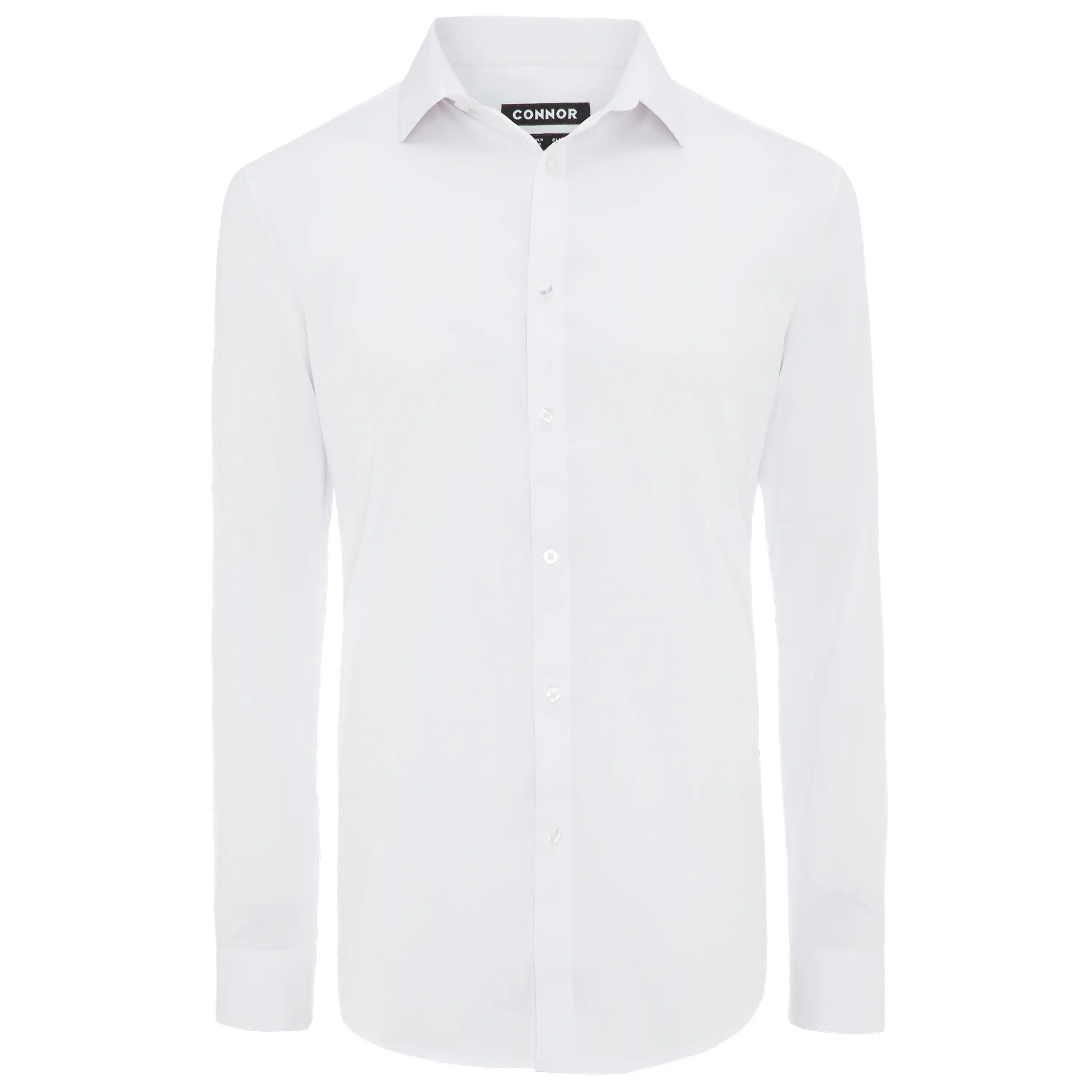 White Cyrus Slim Stretch Dress Shirt - White