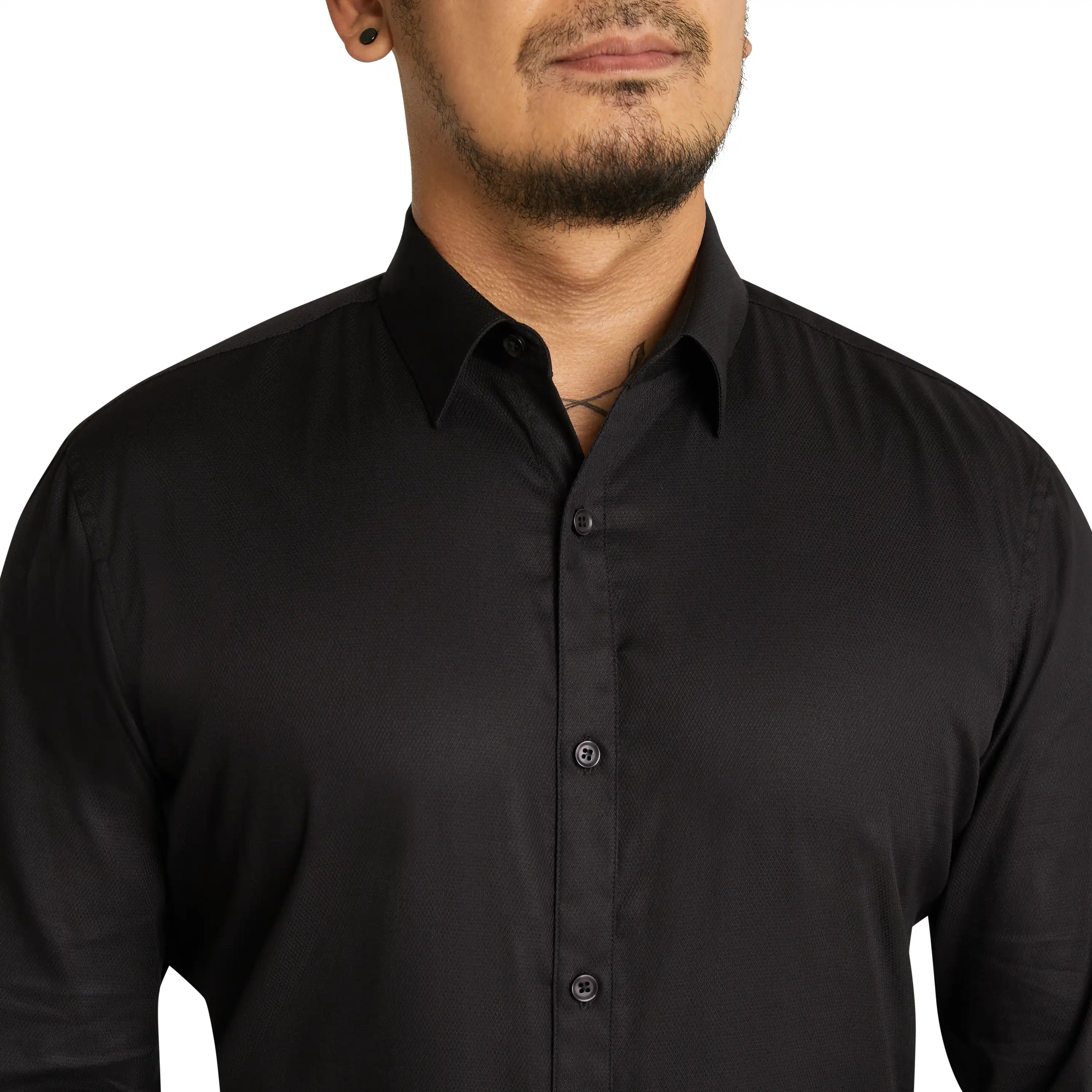 Black Cardiff Classic Dress Shirt - Black