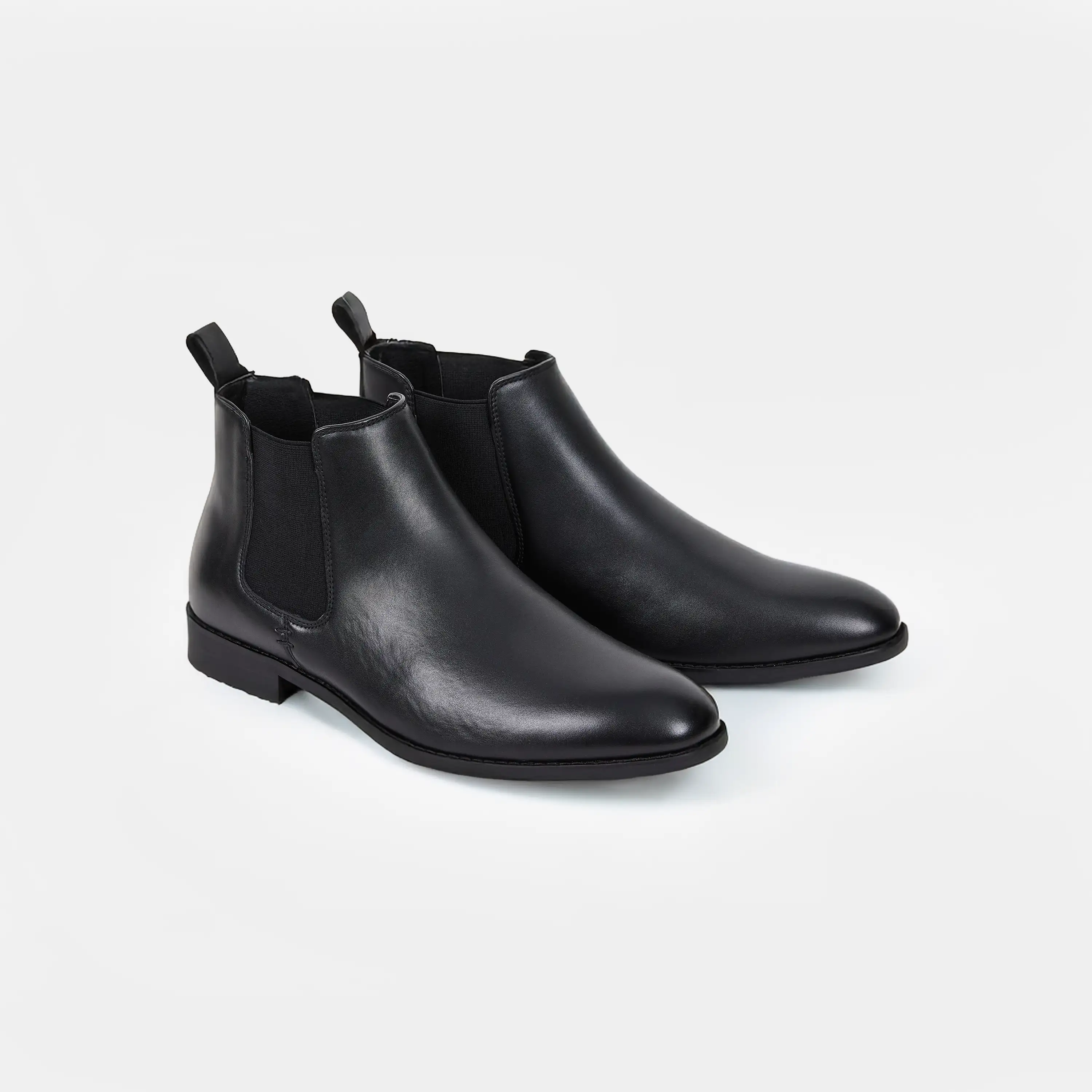 Black Brent Faux Leather Boot - Black