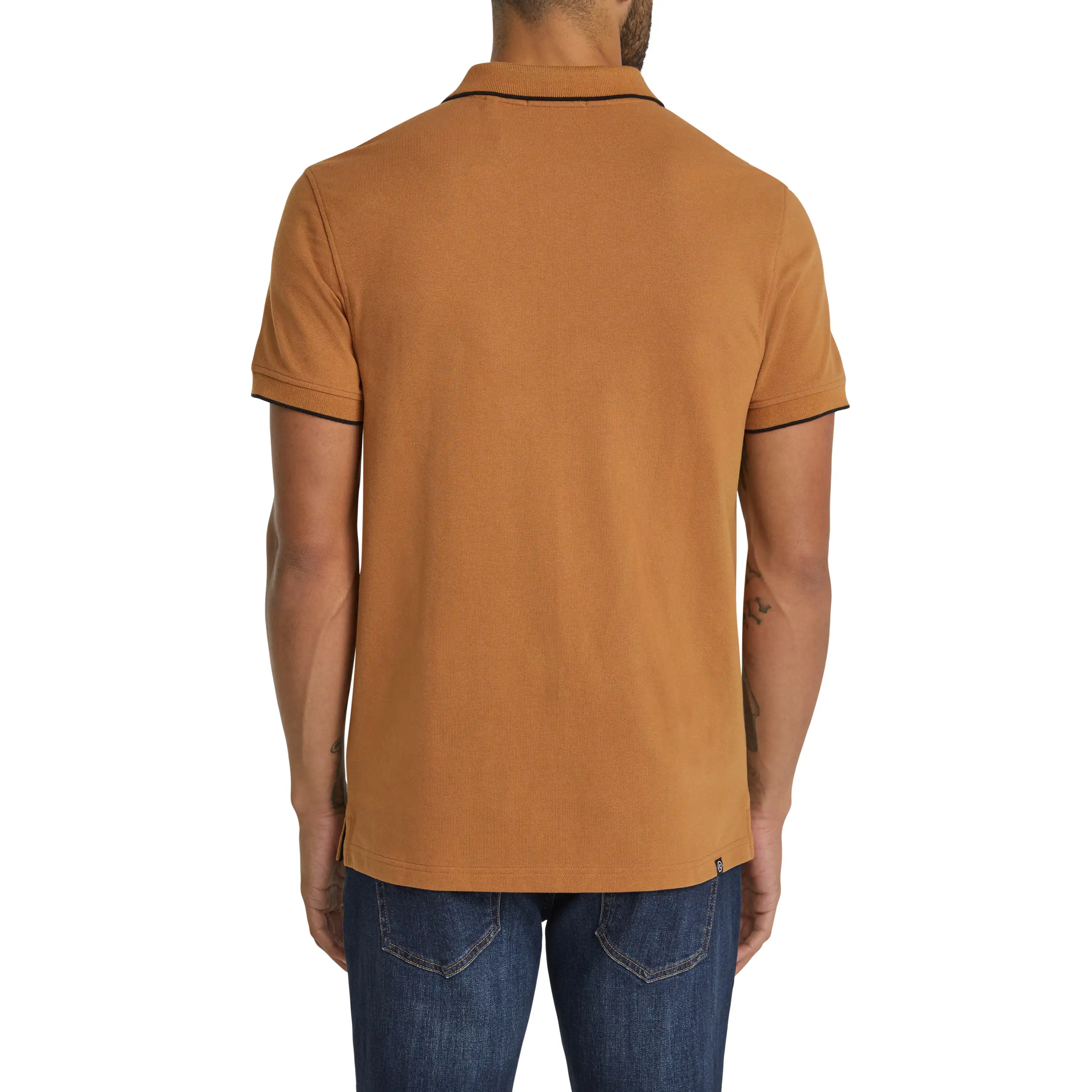 Caramel Lombard Cotton Blend Polo Shirt - Caramel