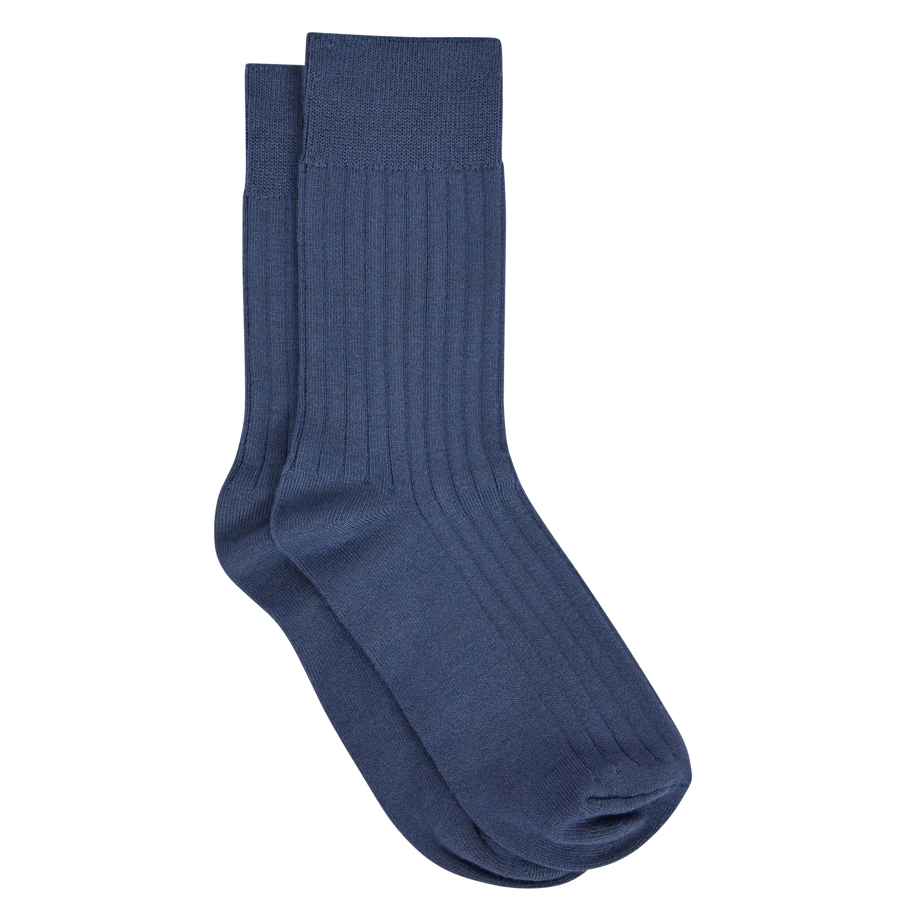 Blue Rib Dress Sock - Blue