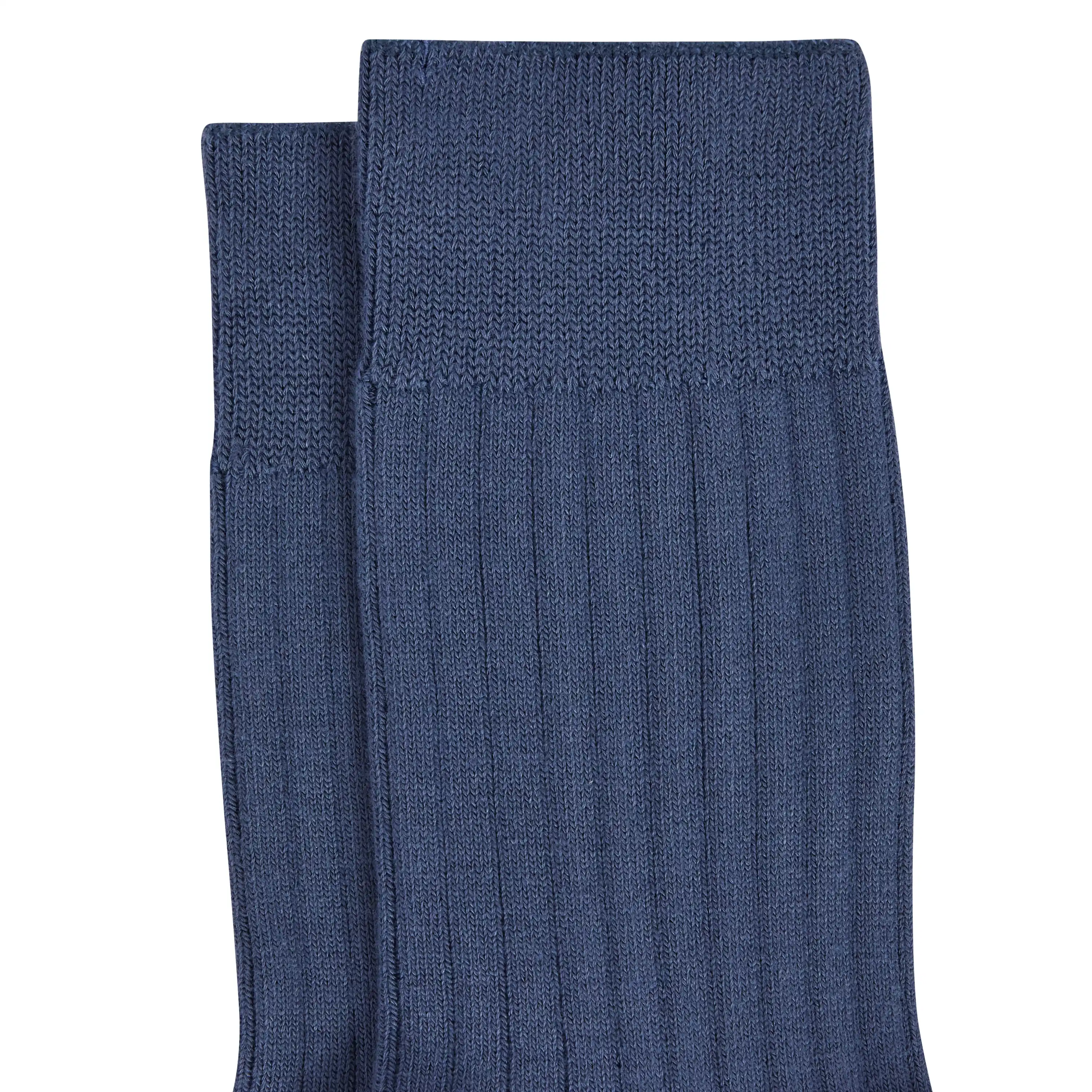 Blue Rib Dress Sock - Blue