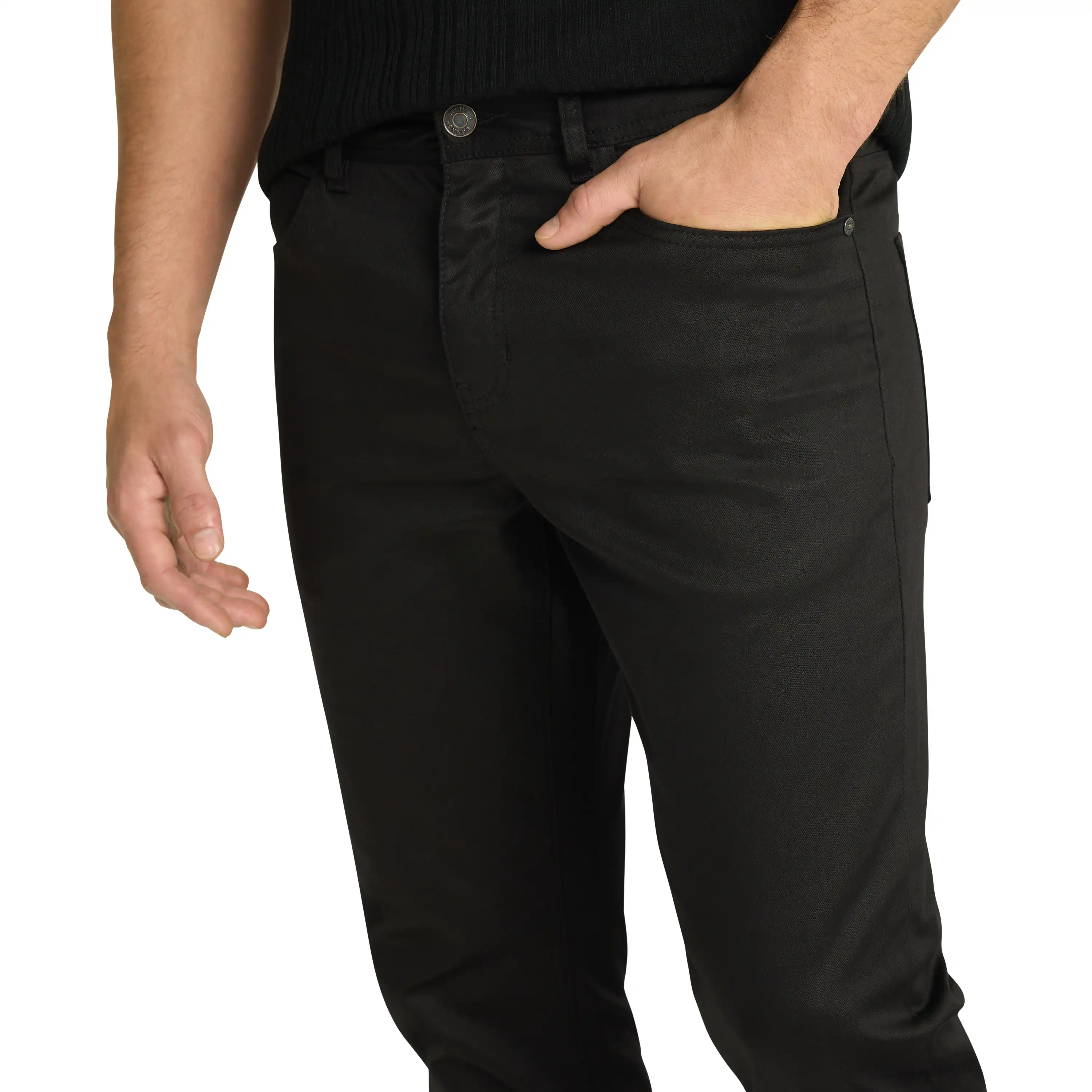 Black Hawke Straight Stretch Pant - Black