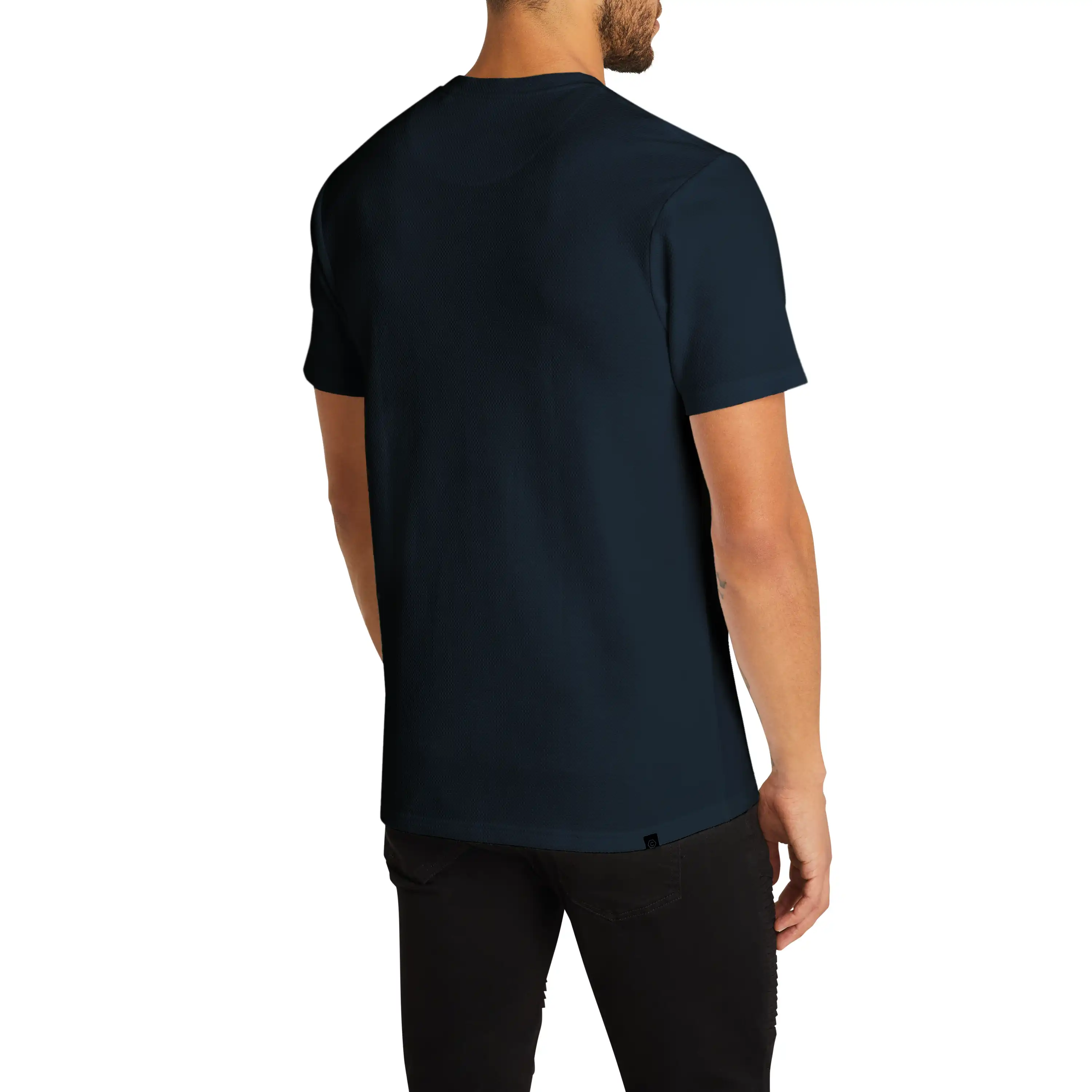 Navy Soren Graphic Crew Neck Tee - Navy