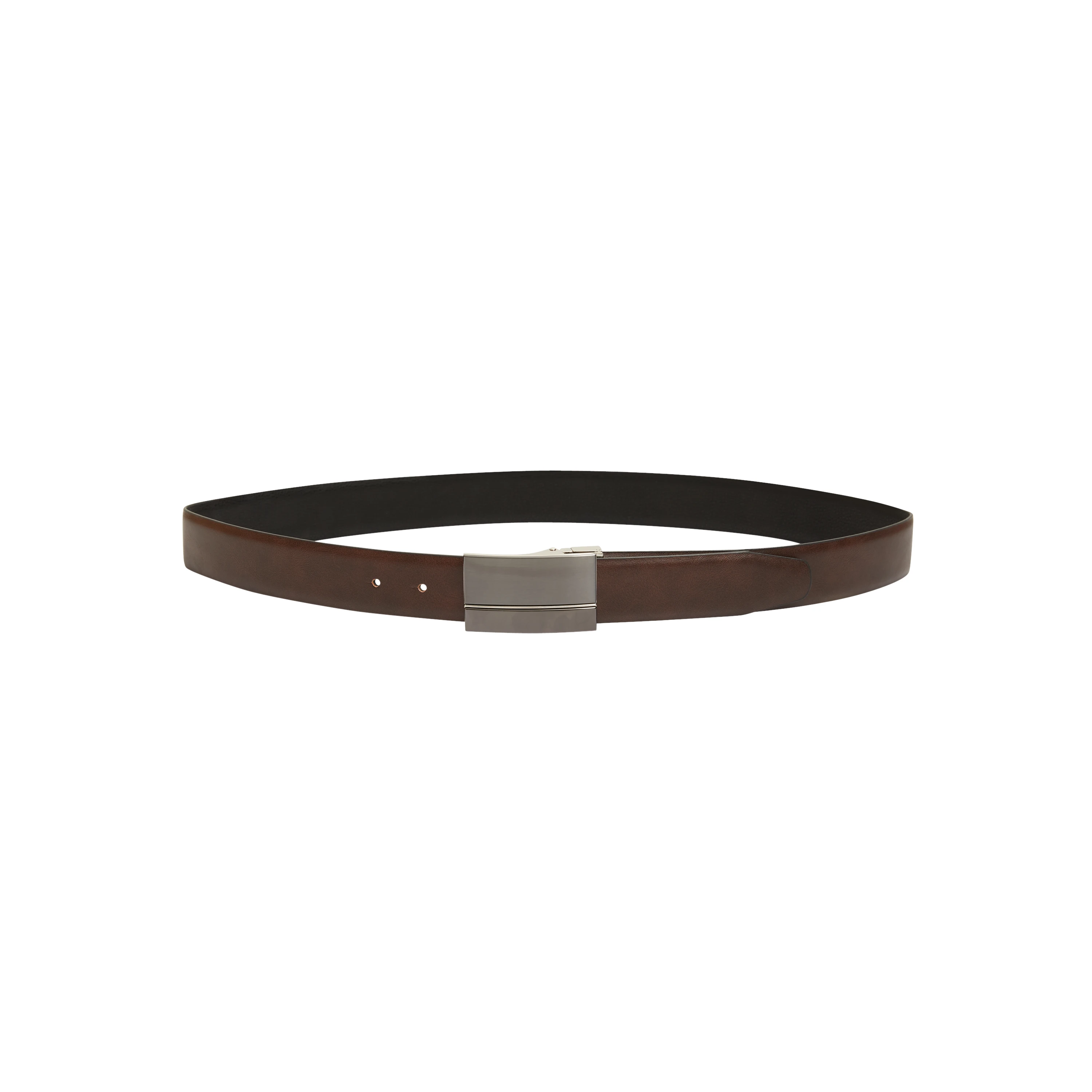 Black / Chocolate Penrose Reversible Belt - Black / Chocolate